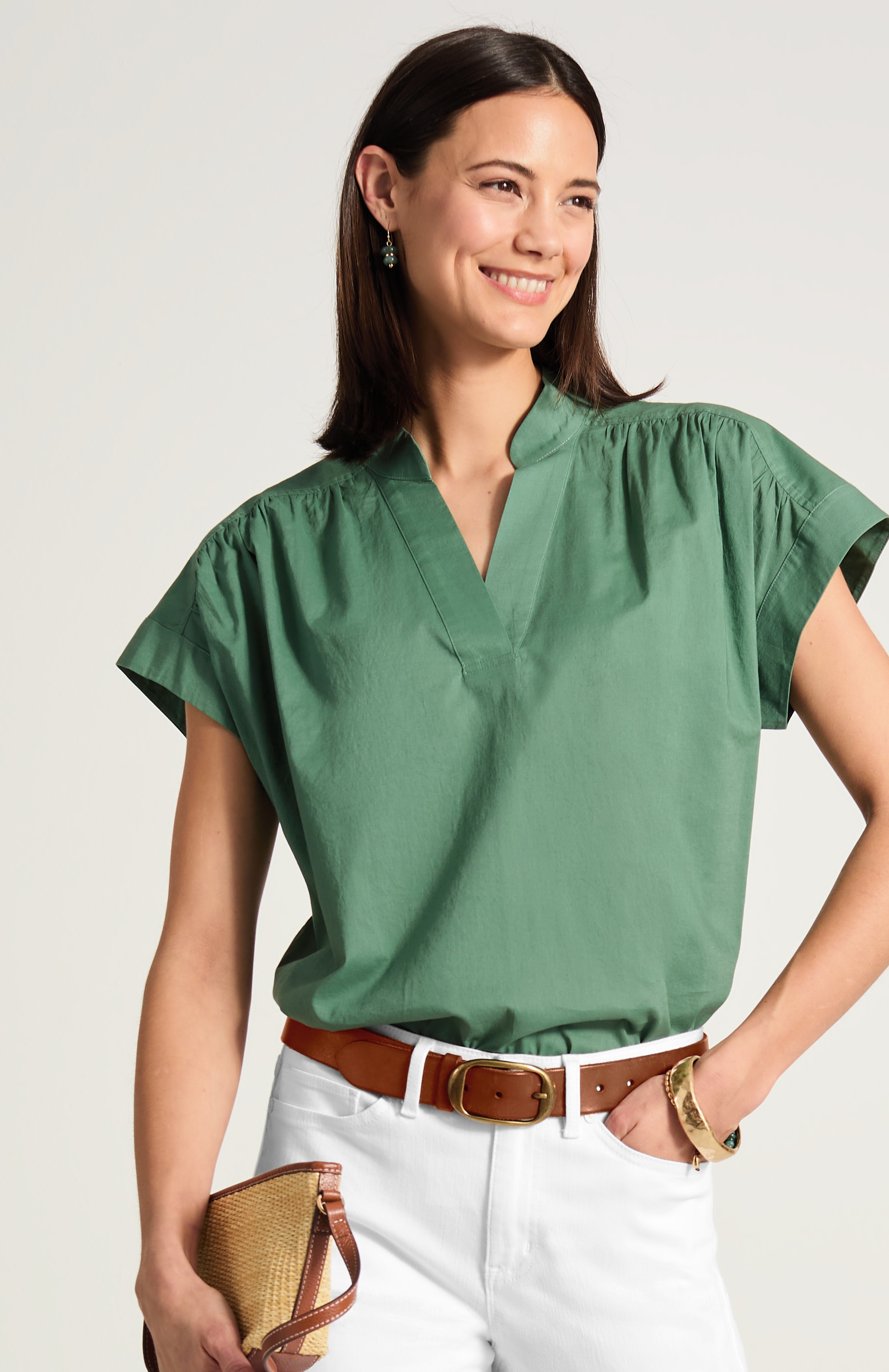 Shirred Voile Top | JJill