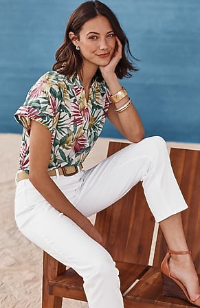Image for Shirred Voile Top
