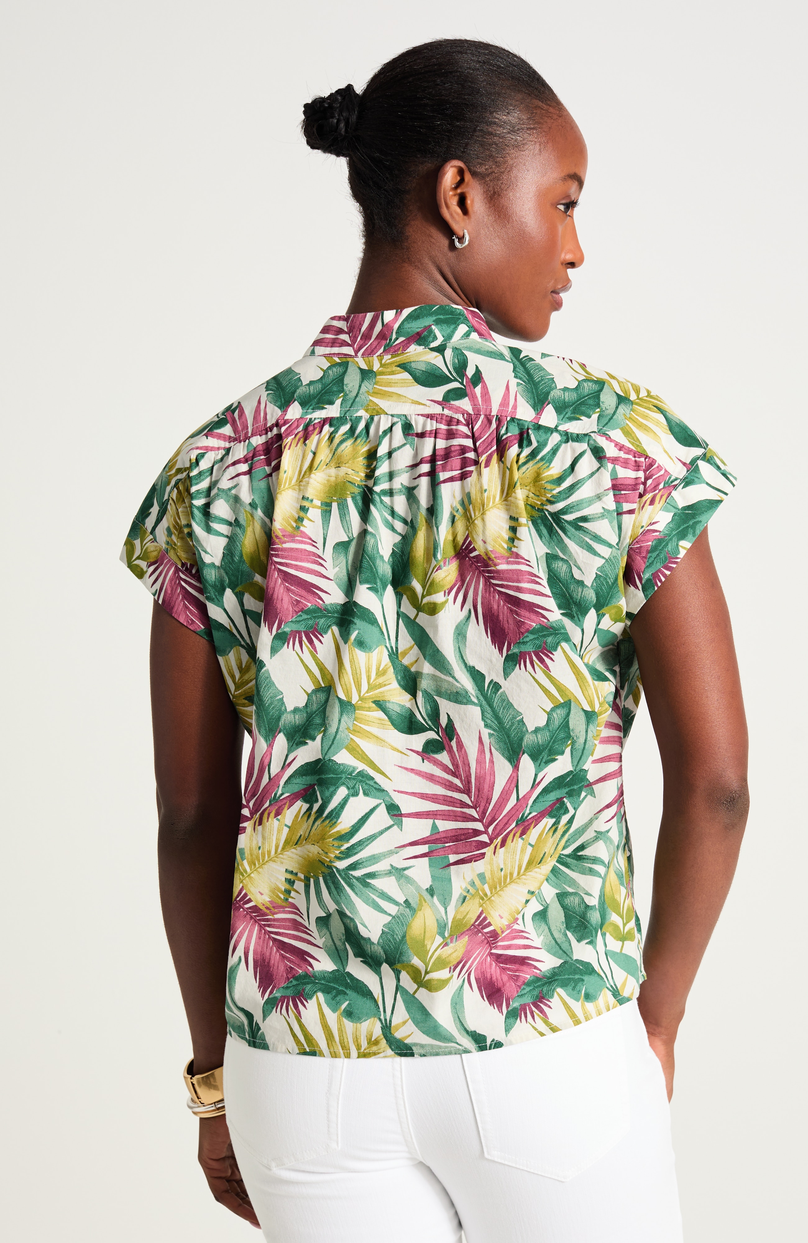 shirred voile top