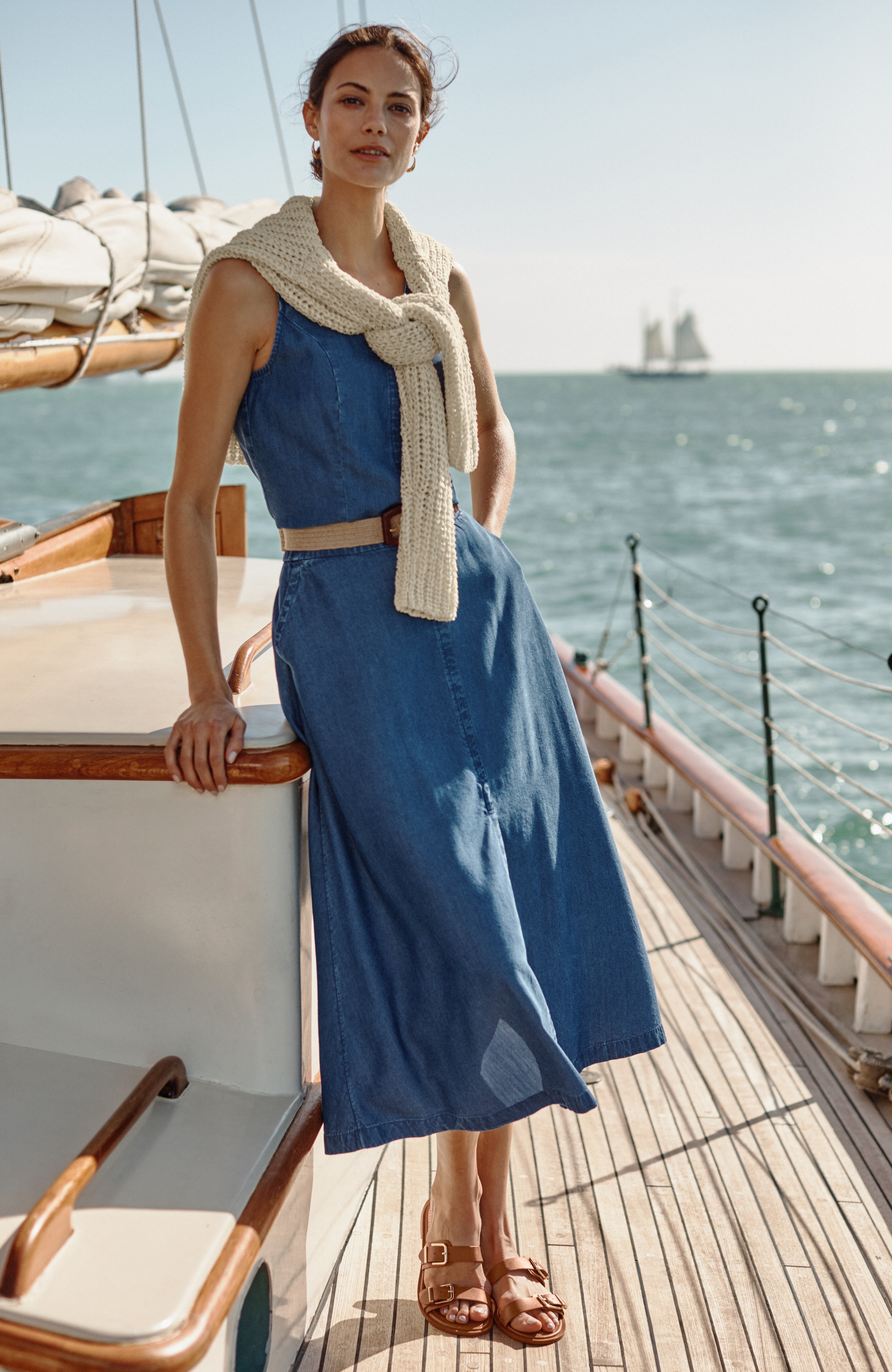 Indigo V-Neck Tank