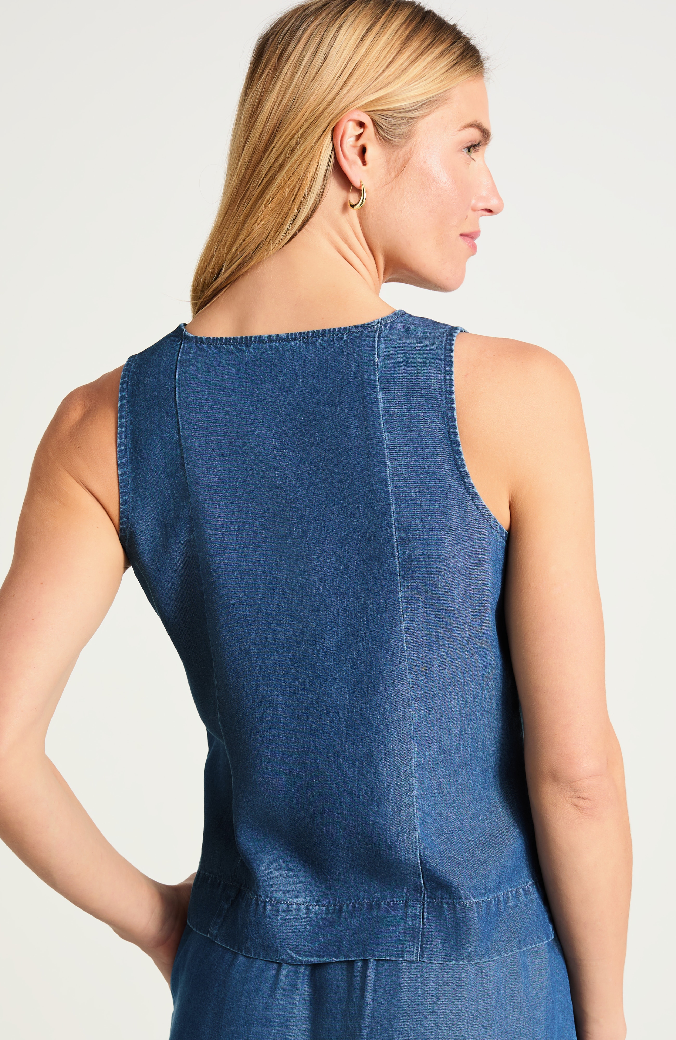 Indigo V-Neck Tank