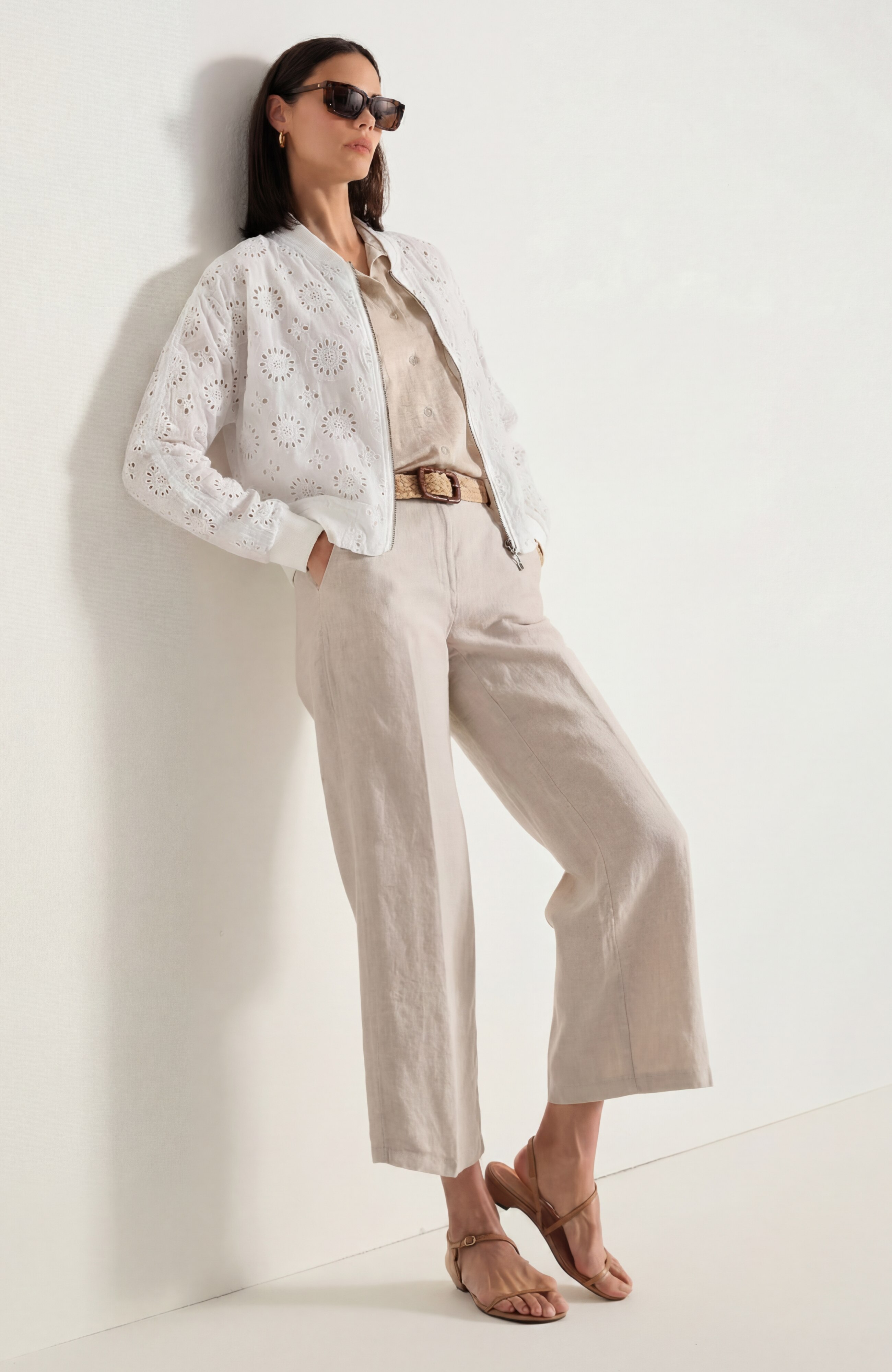 eyelet bomber jacket