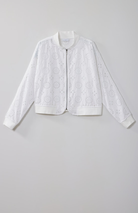 EYELET BOMBER JACKET | JJill