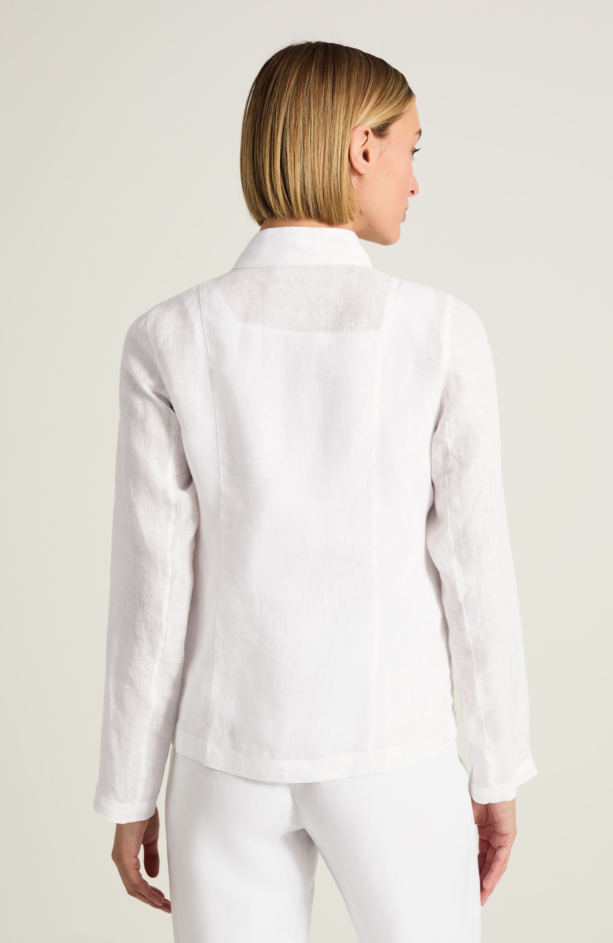 TISSUE LINEN OPEN-FRONT JACKET | JJill