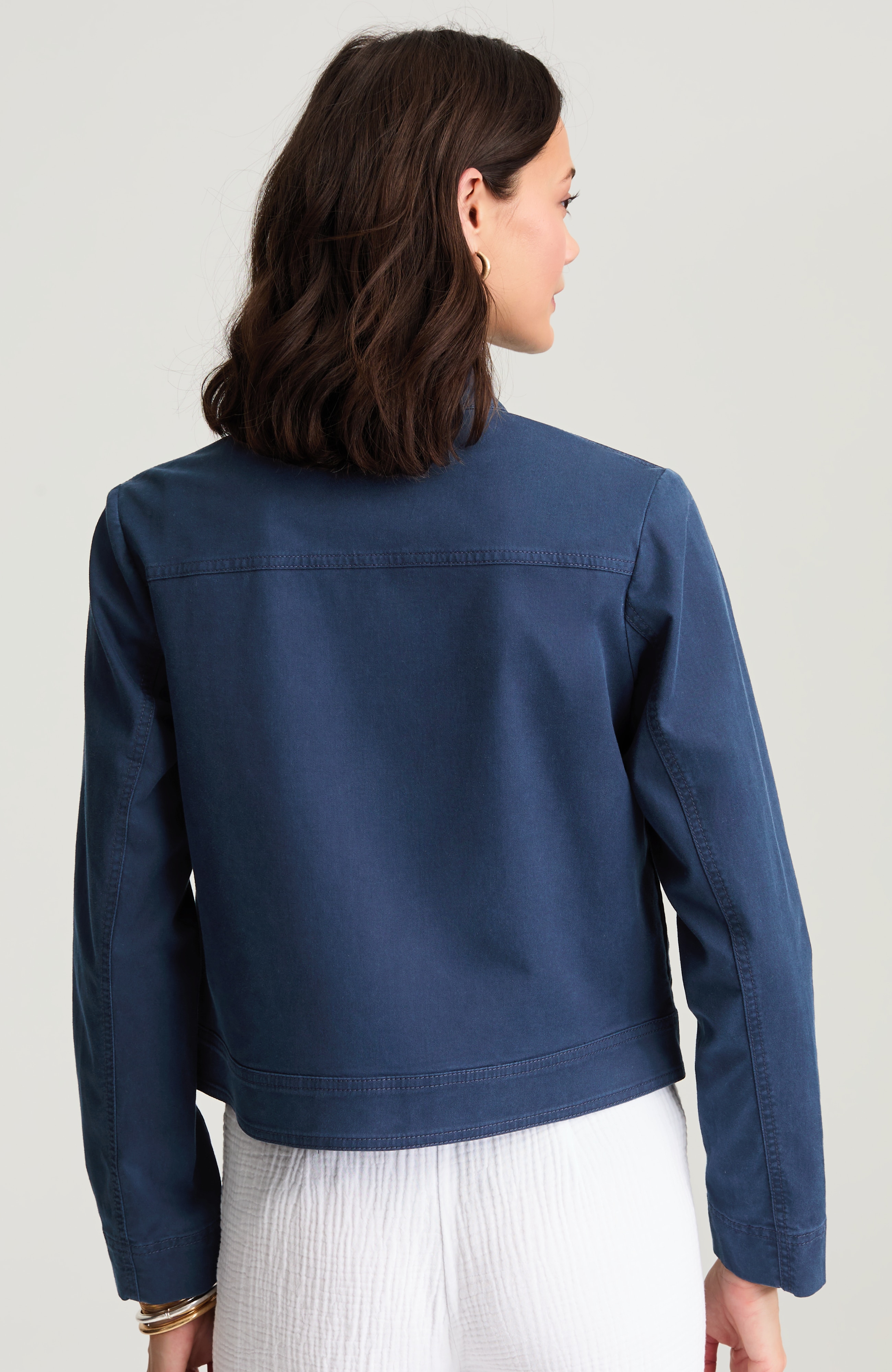 patch-pocket stand-collar jacket