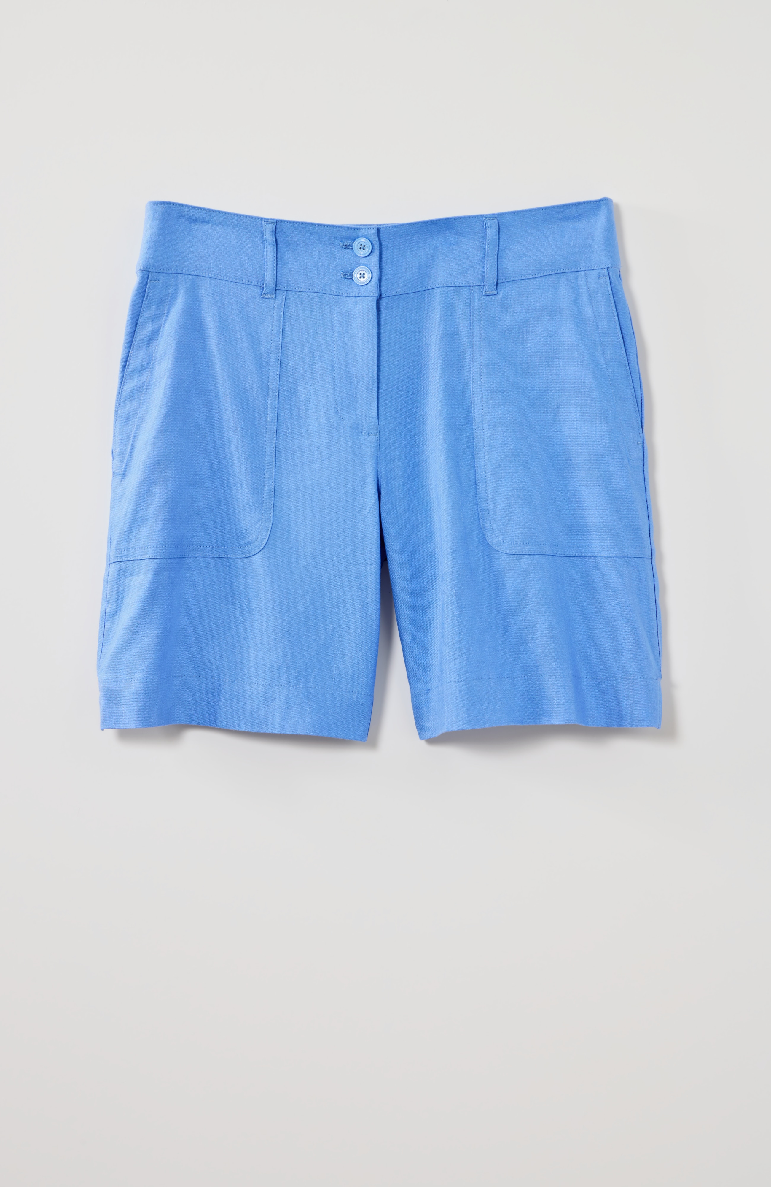linen-stretch shorts