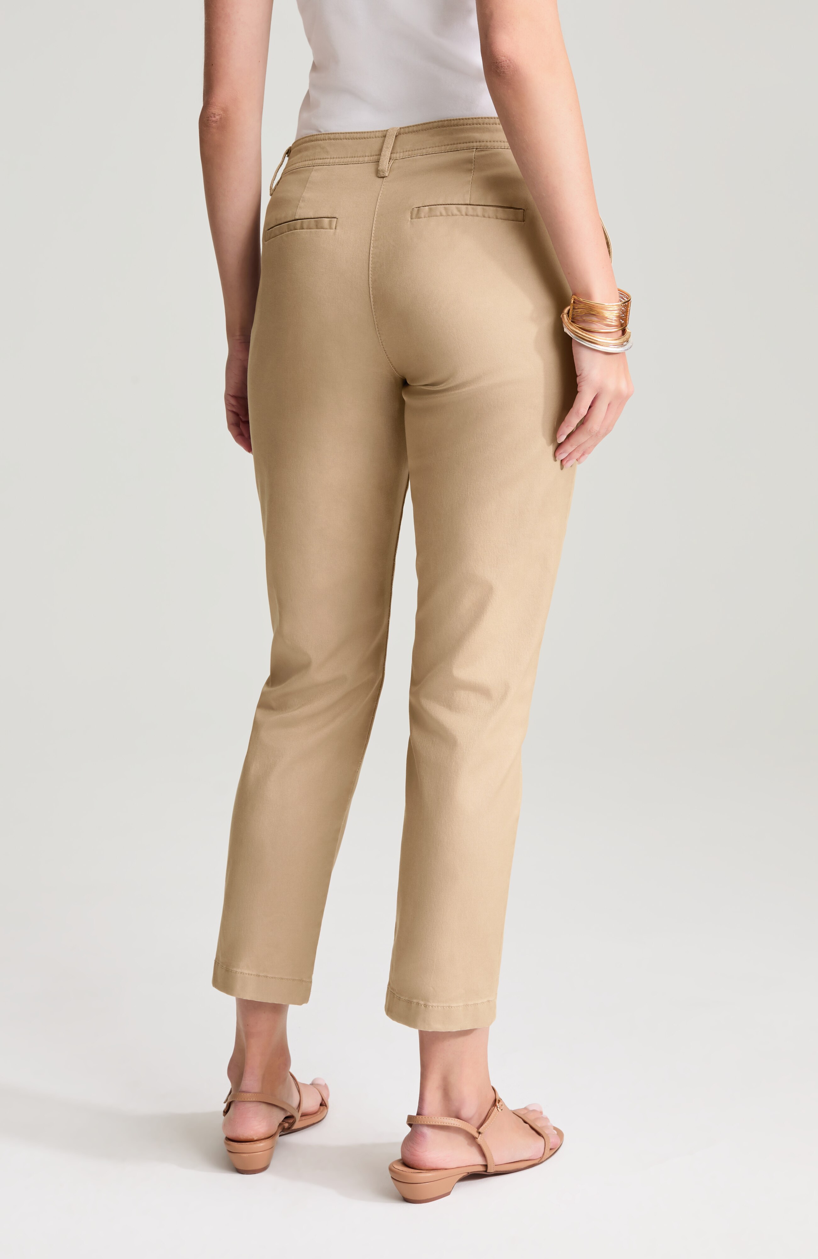 chino slim-leg crops