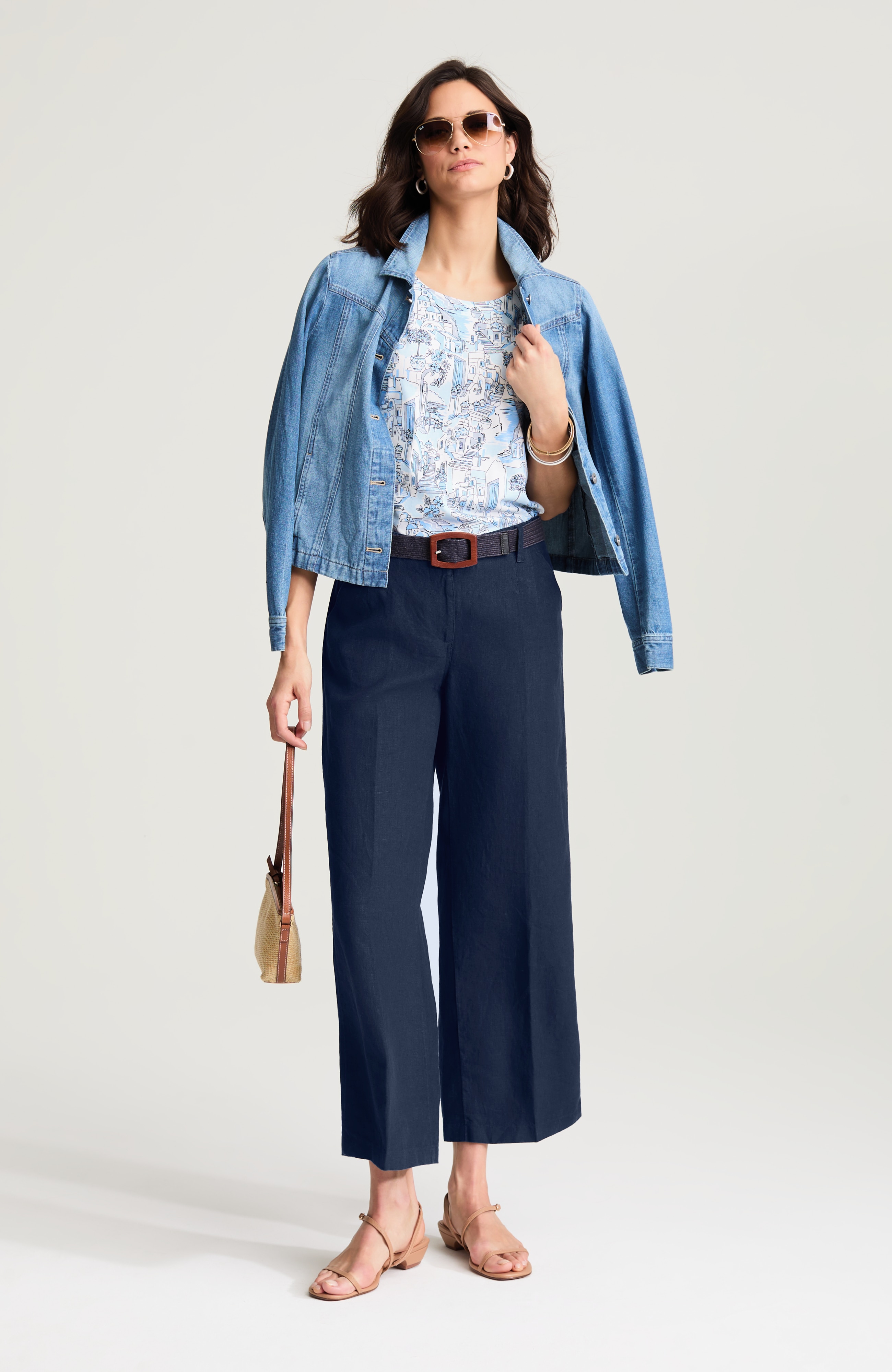 LINEN WIDE LEG PANTS | JJill