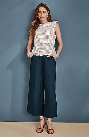 Image for Linen Wide-Leg Pants
