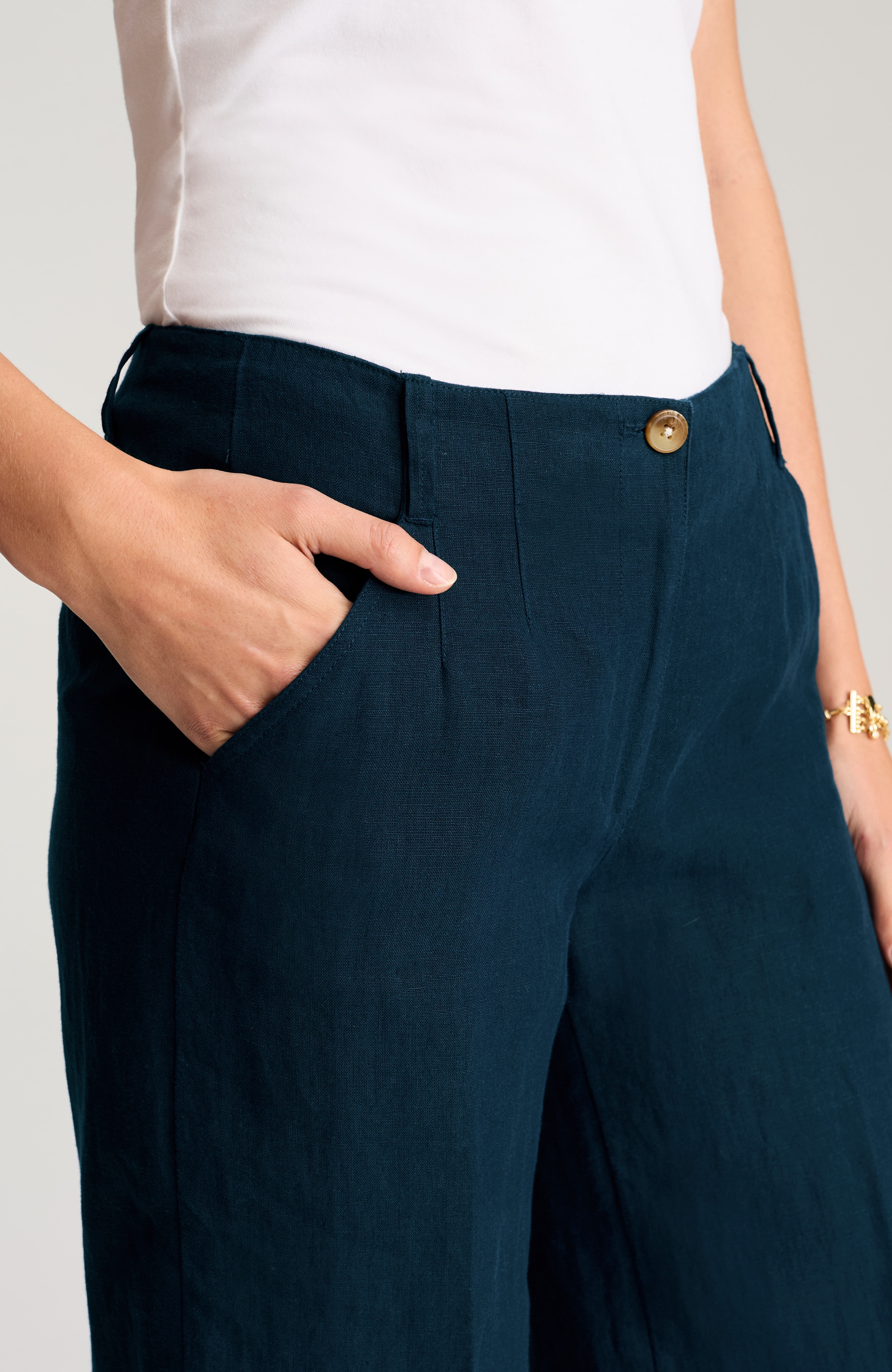 LINEN WIDE LEG PANTS | JJill