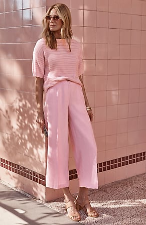 Image for Linen Wide-Leg Pants