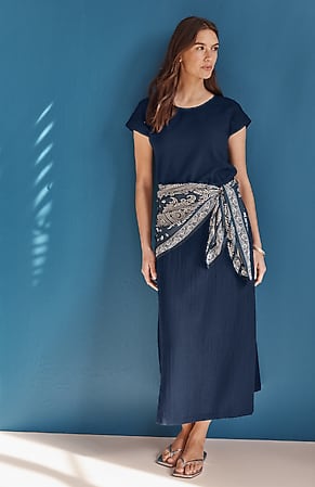 Image for Seersucker Maxi Skirt