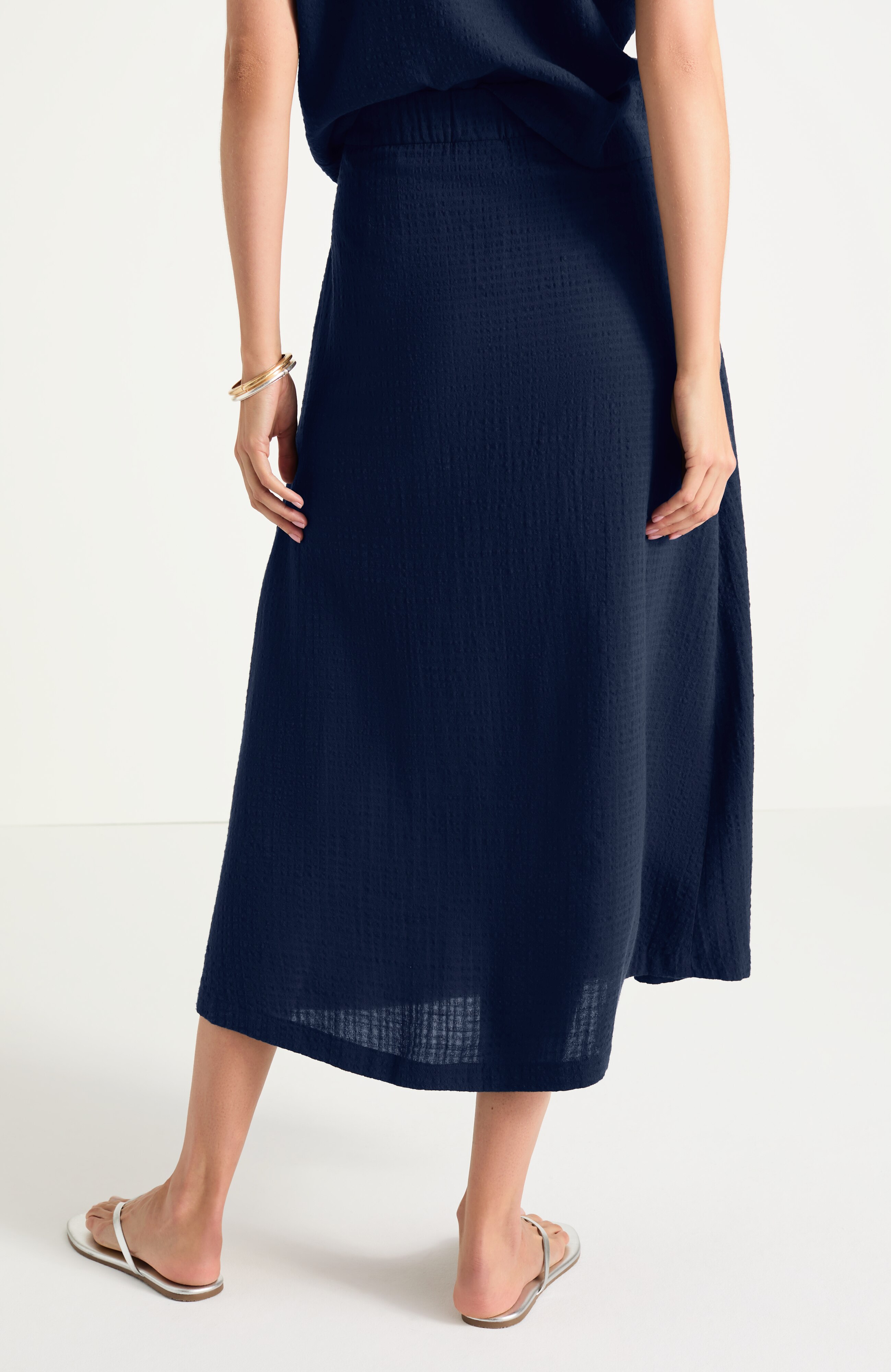 seersucker maxi skirt