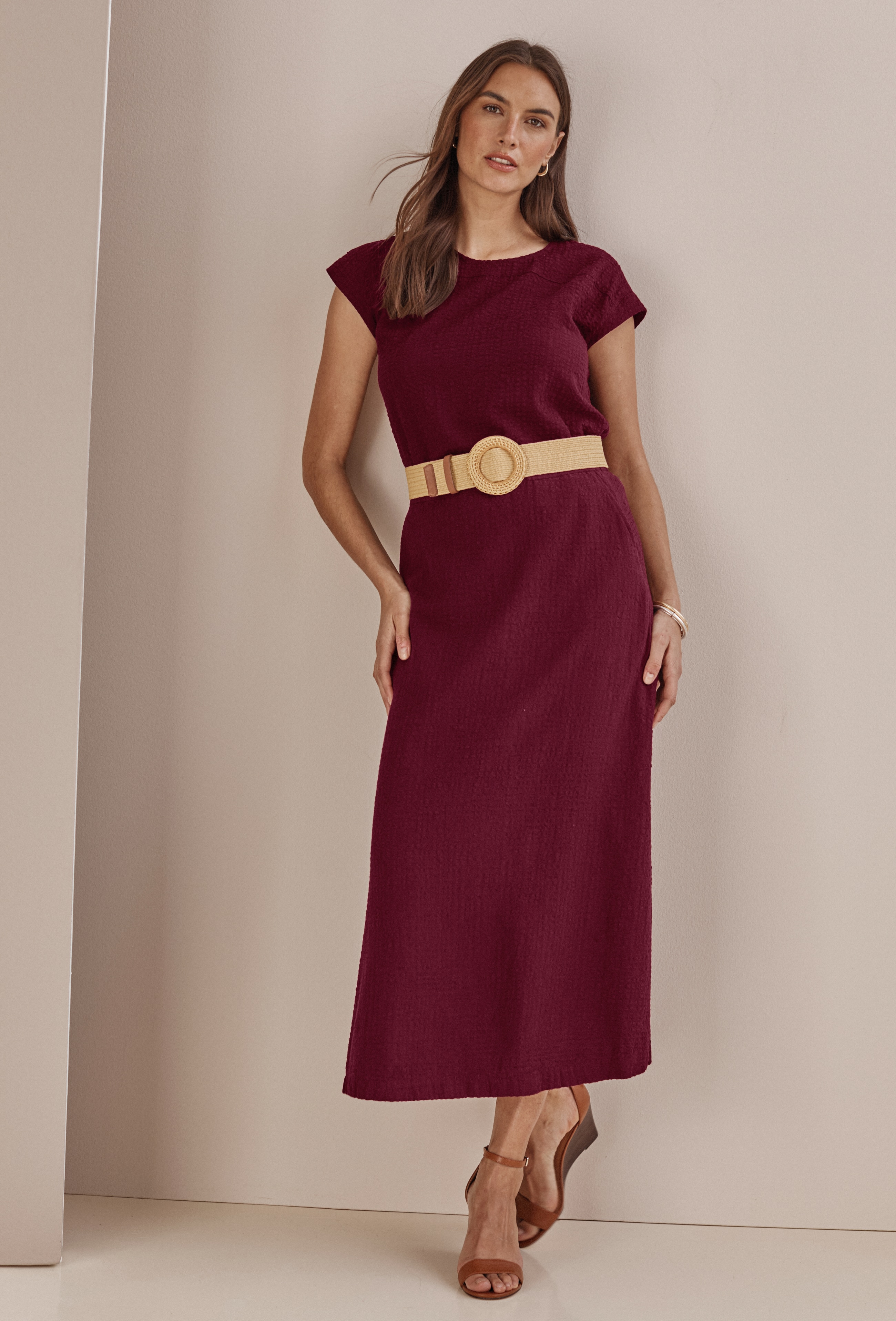 seersucker maxi skirt
