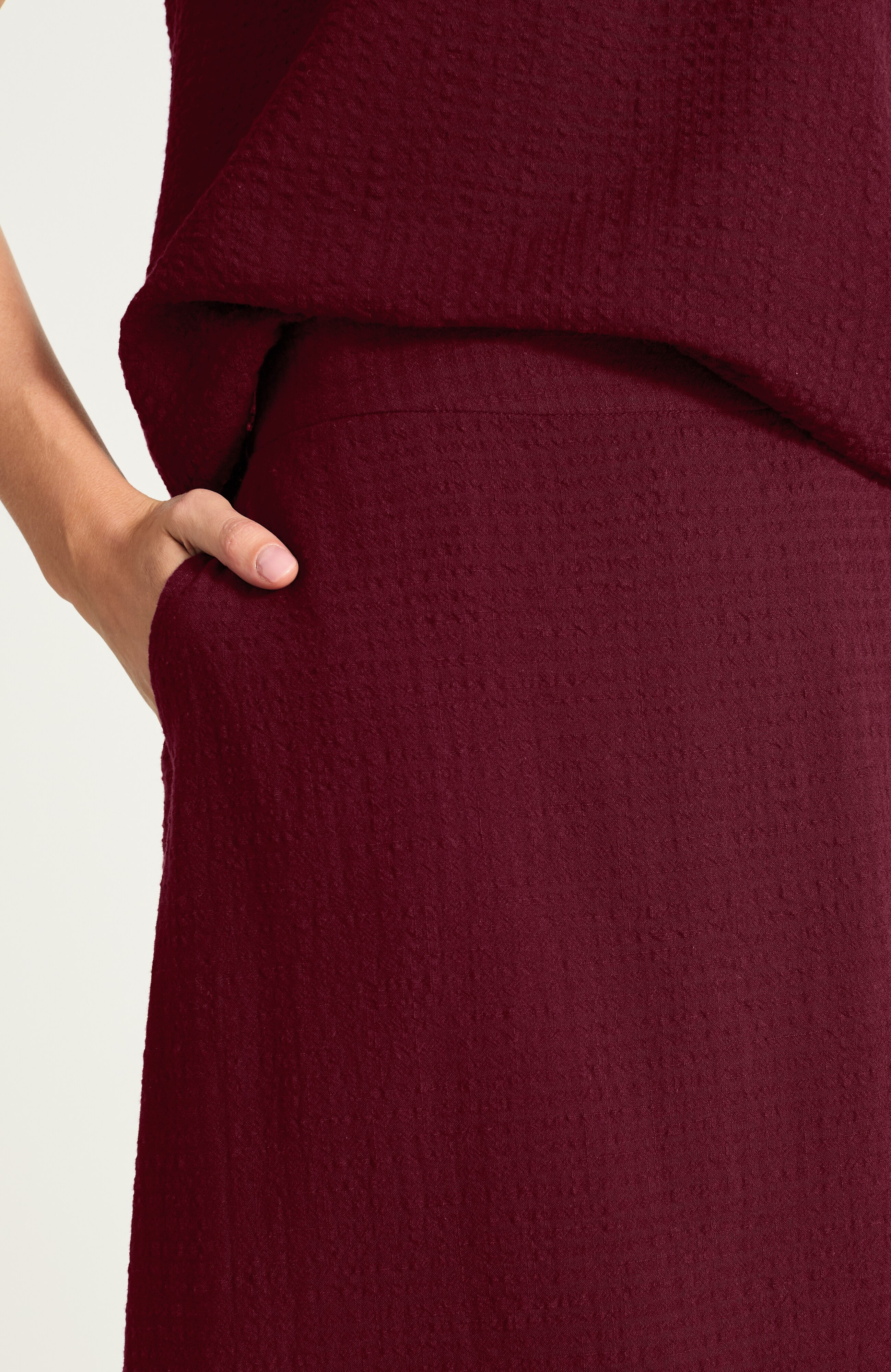 seersucker maxi skirt
