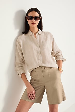 Image for High-Rise Belted Shorts