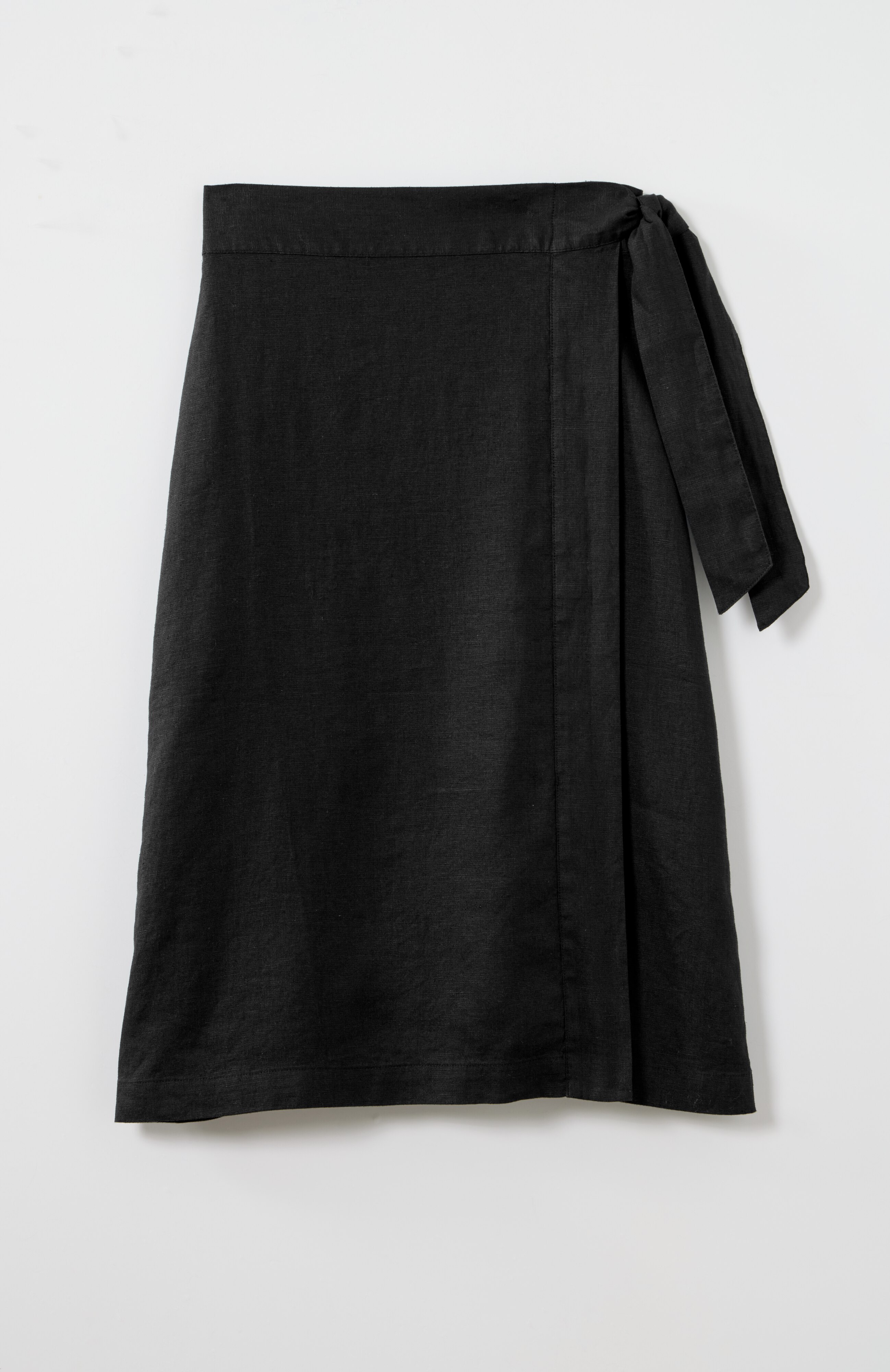 faux-wrap-front midi skirt