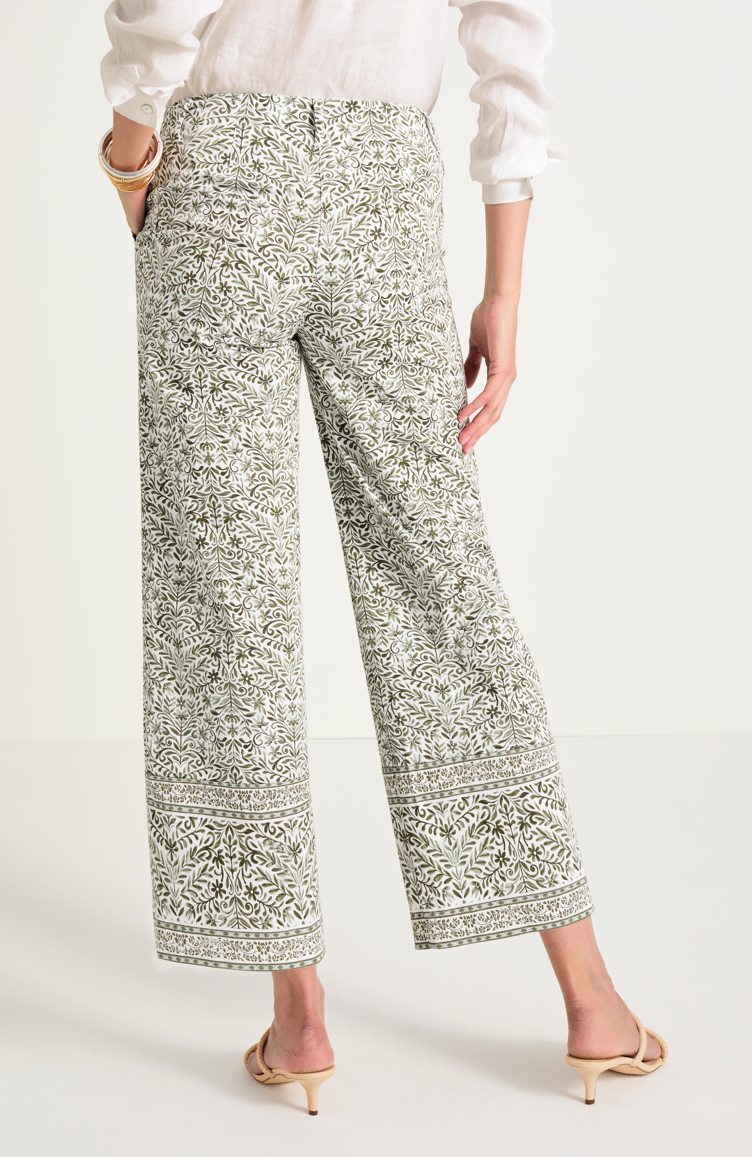 PRINTED STRAIGHT-LEG CROPS | JJill