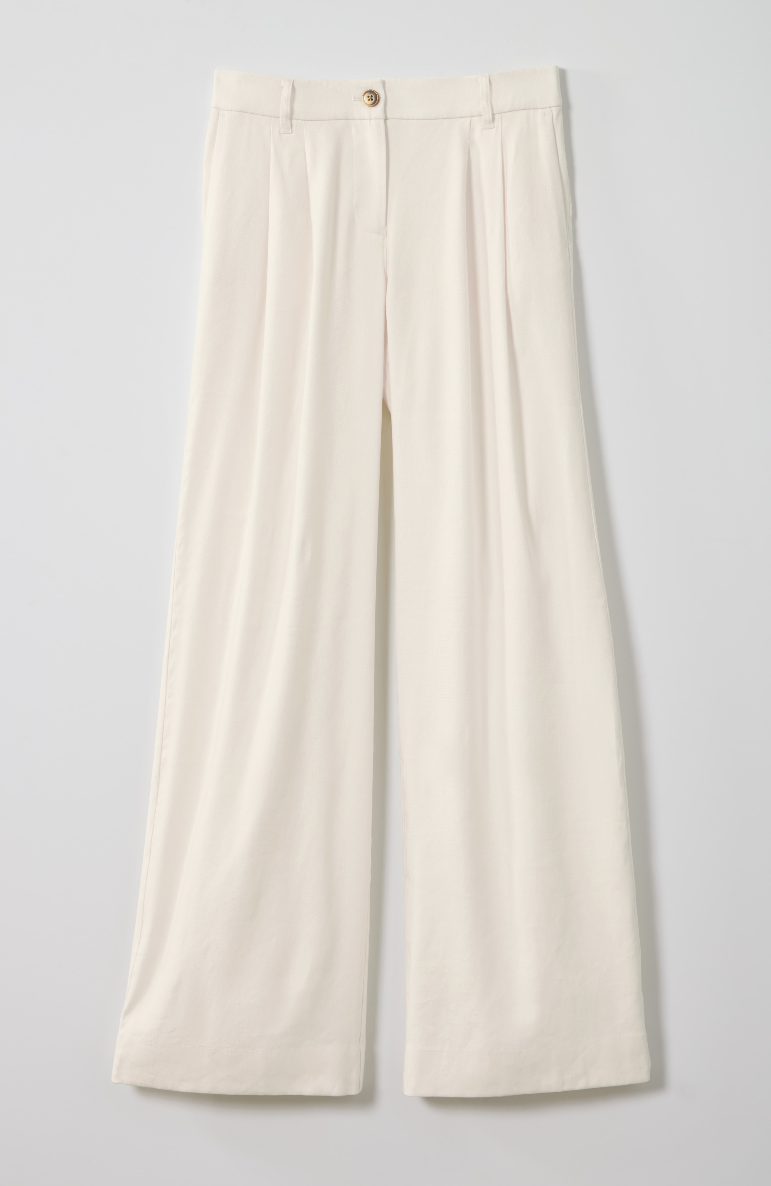 Linen-Stretch Pleated Pants | JJill