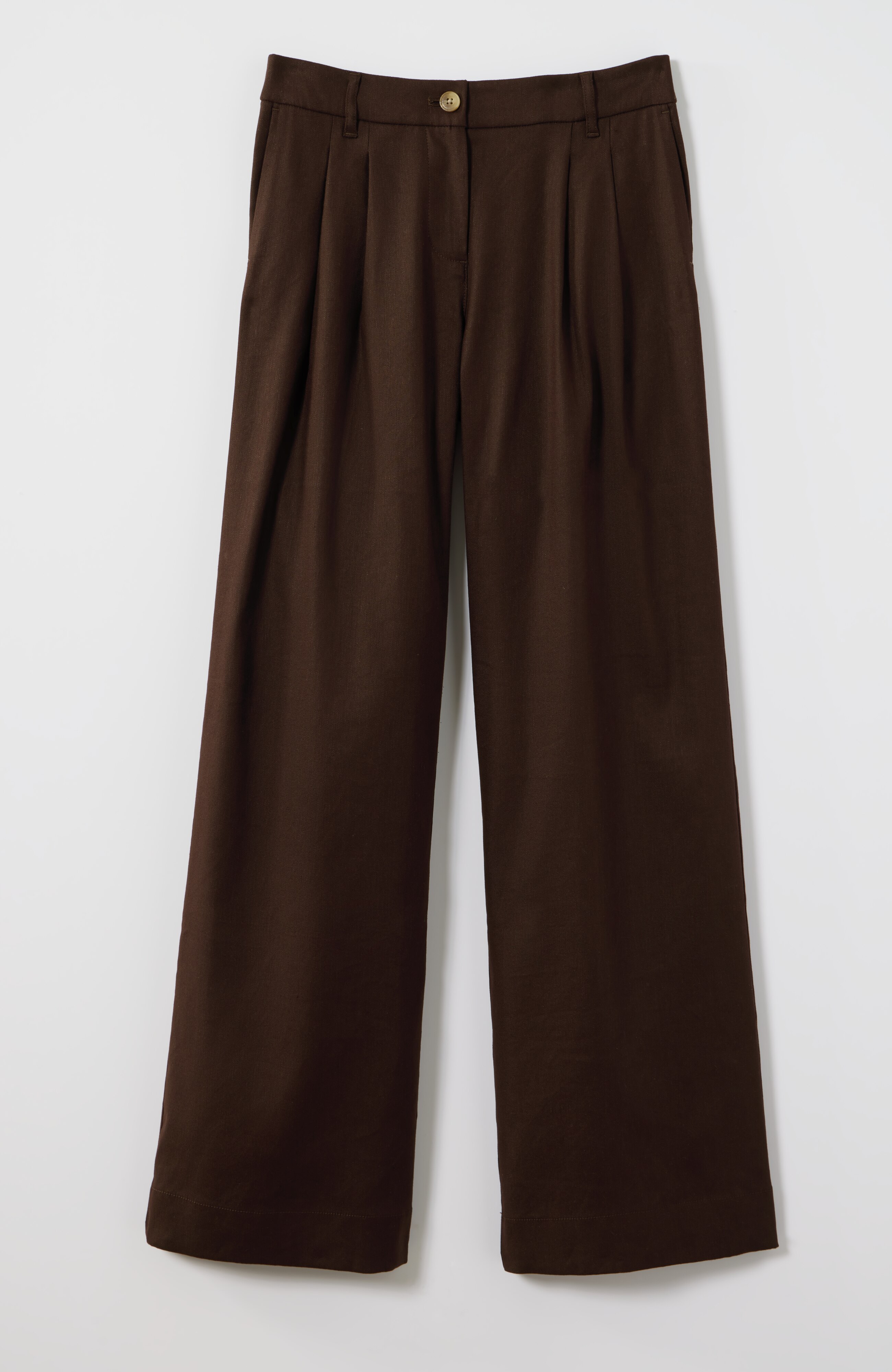Linen-Stretch Pleated Pants | JJill