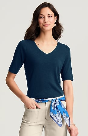 Image for Pima-Slub V-Neck Tee
