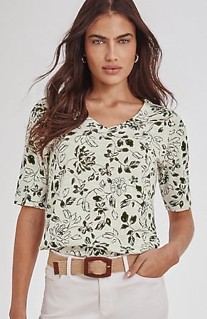 Image for Pima-Slub V-Neck Tee