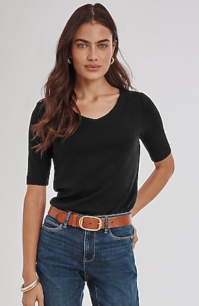 Image for Pima-Slub V-Neck Tee