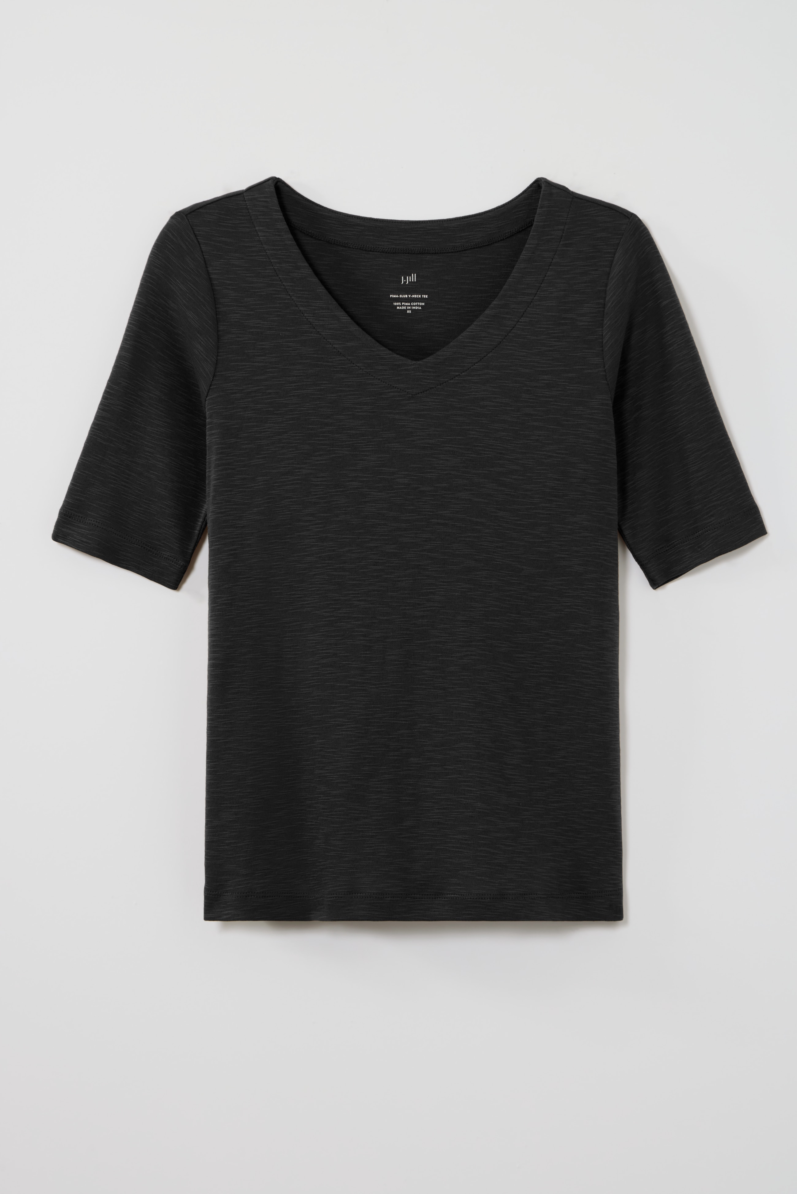 pima-slub v-neck tee