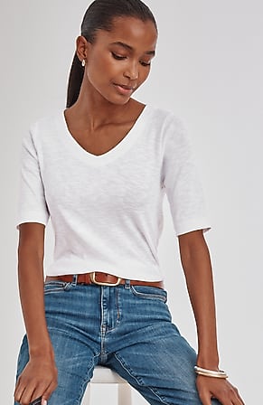 Image for Pima-Slub V-Neck Tee