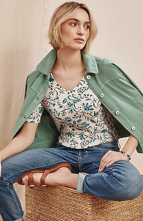 Image for Pima-Slub V-Neck Tee