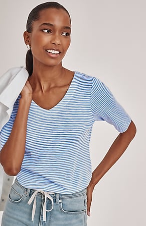 Image for Pima-Slub V-Neck Tee