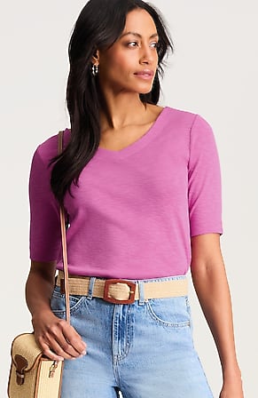Image for Pima-Slub V-Neck Tee