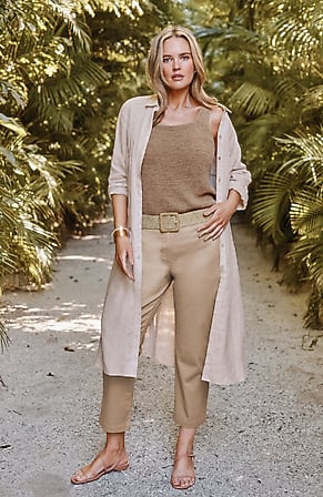 Image for Linen Button-Front Duster