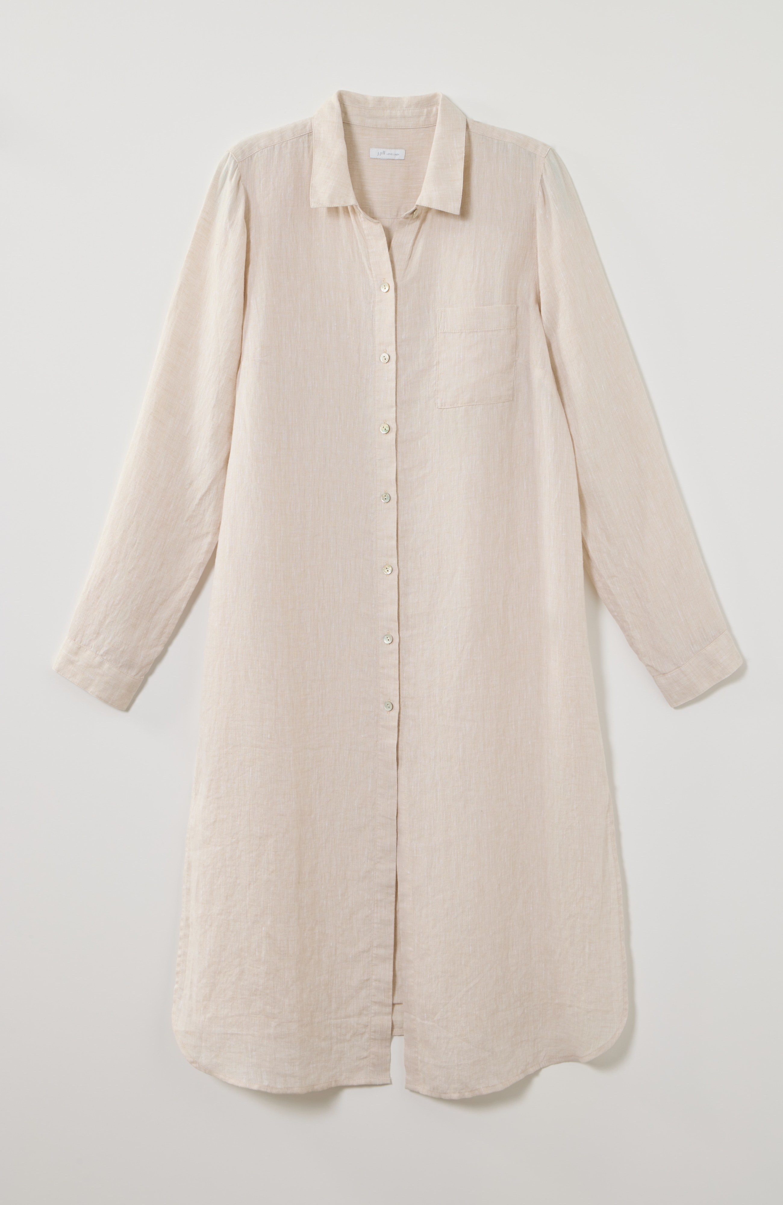 linen button-front duster