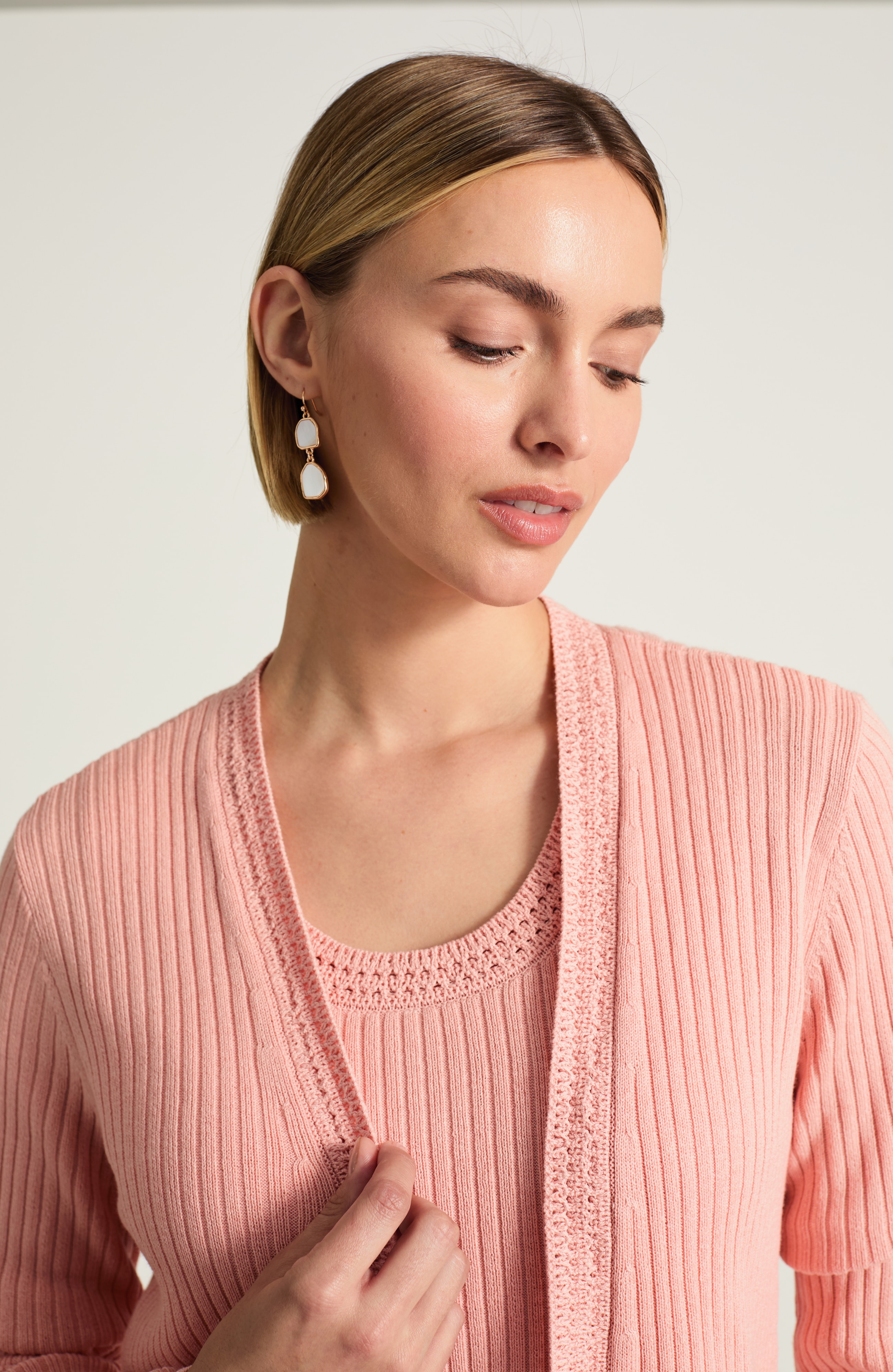 Pointelle Open-Front Cardi | JJill