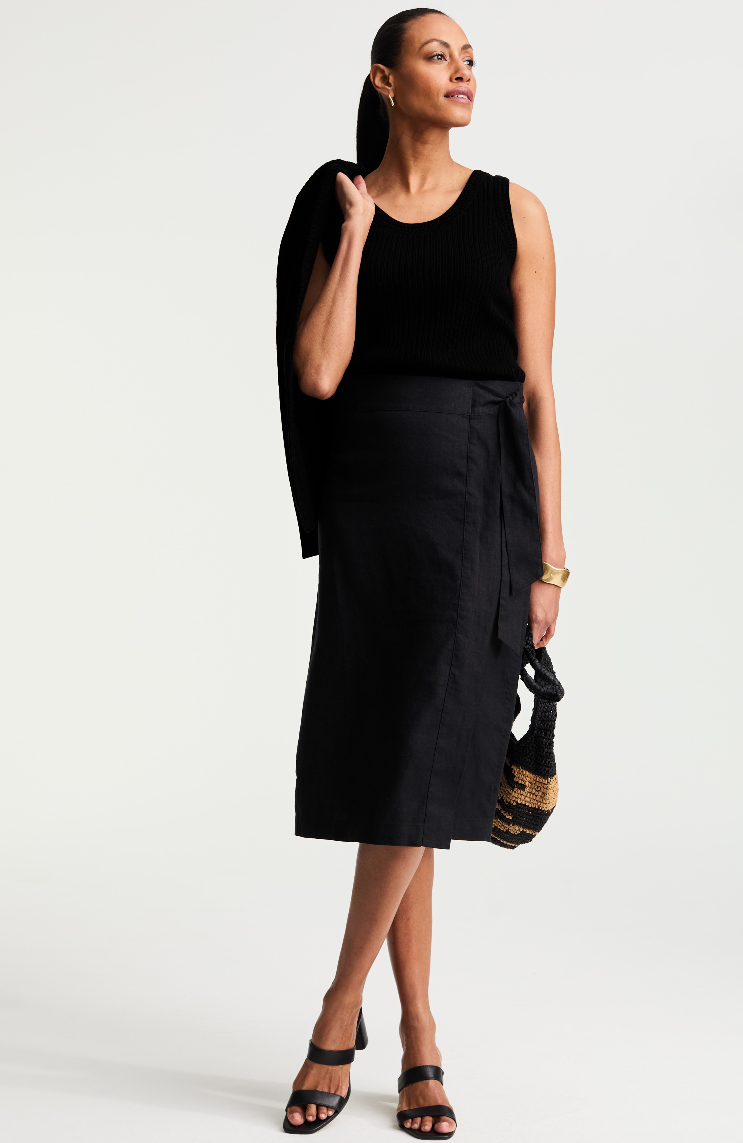pointelle sweater tank