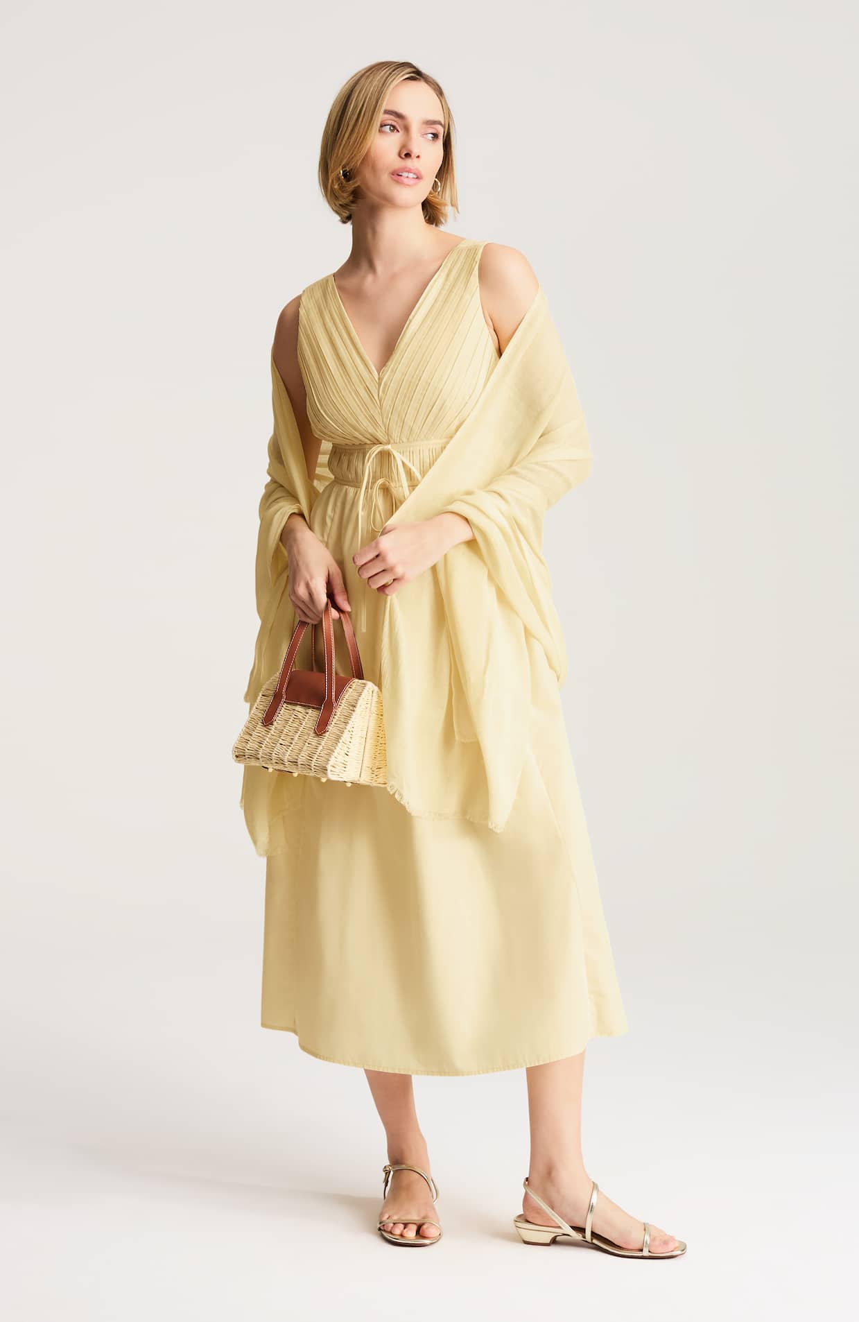 handcrafted gold tie front dress Timeless Gold Tie Front Dress