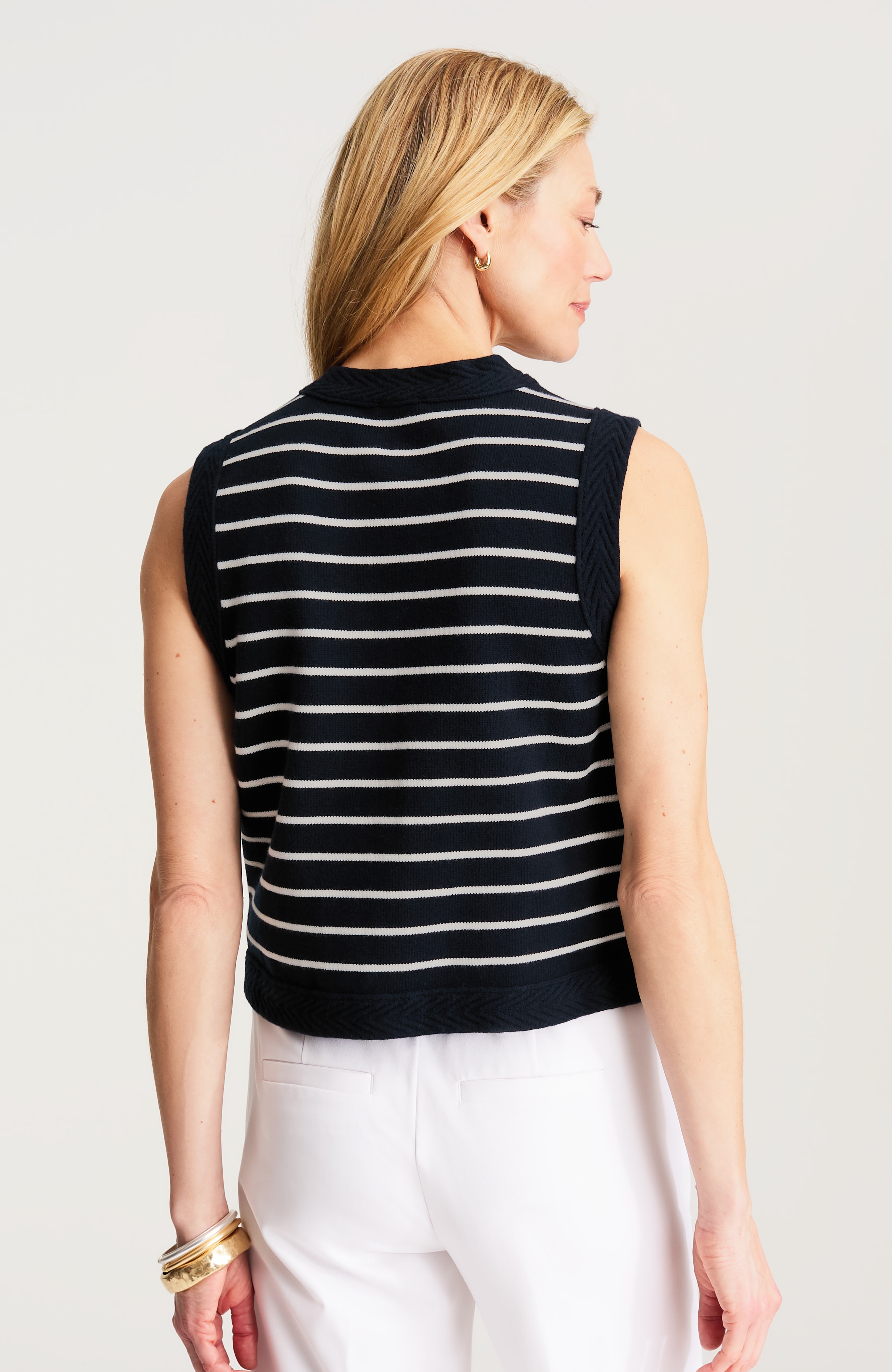 wearever striped sweater-vest