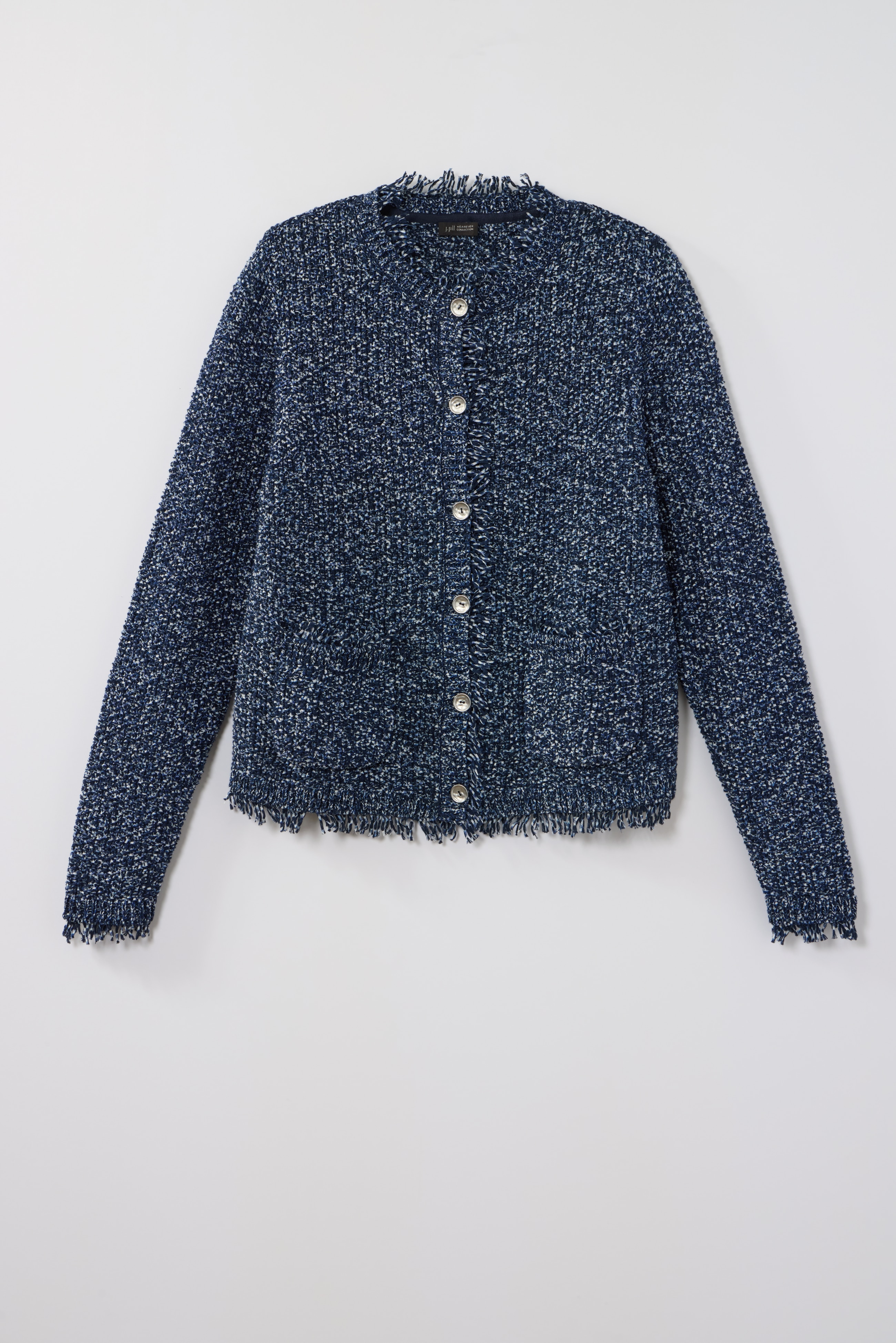 wearever multiyarn button-front sweater-jacket