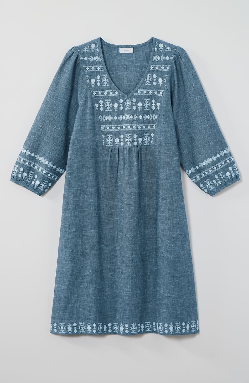 Pure Jill Embroidered Linen-Blend Dress | JJill Pure Jill Embroidered Linen-Blend Dress | JJill