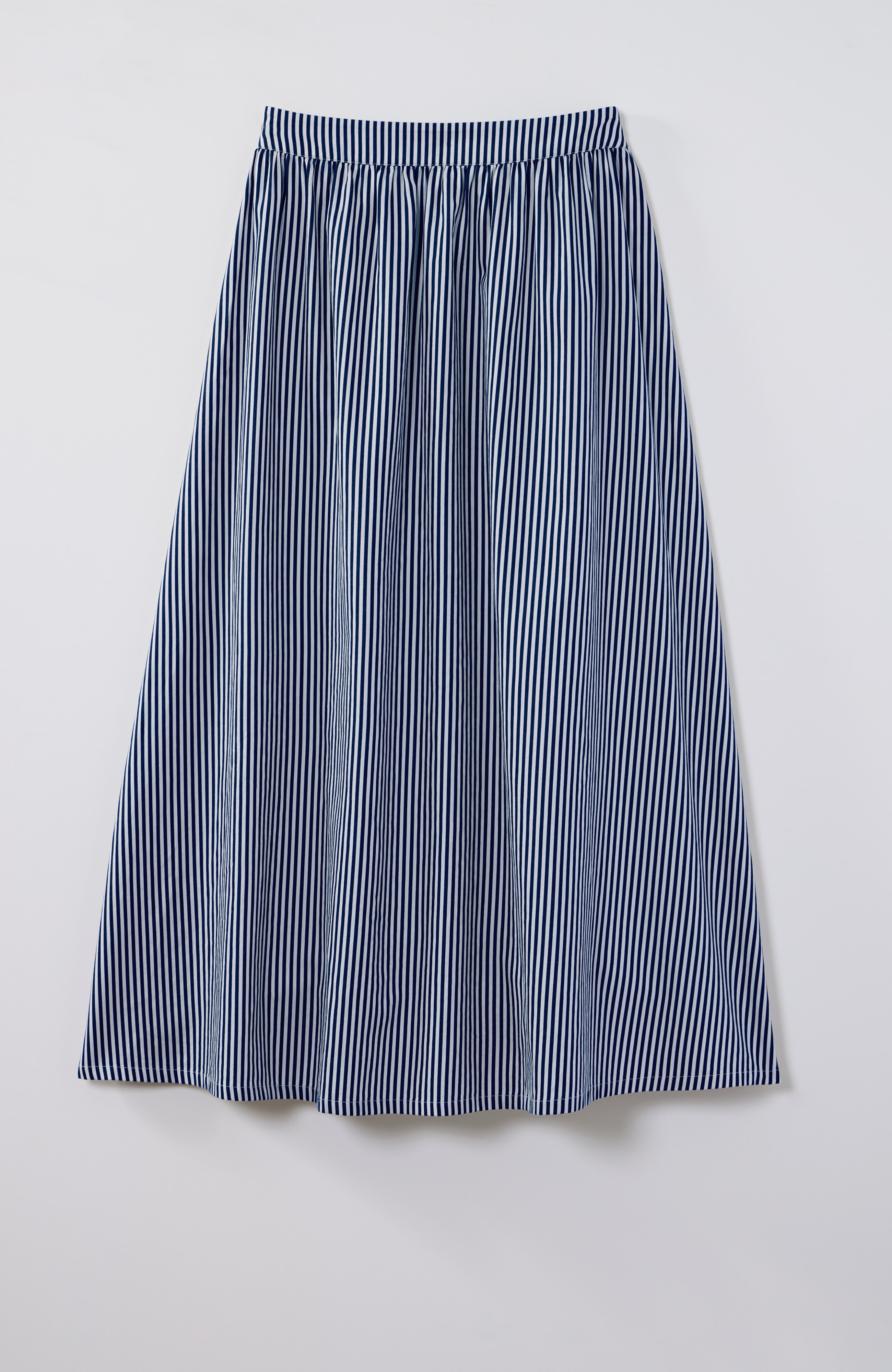 cotton sateen a-line maxi skirt