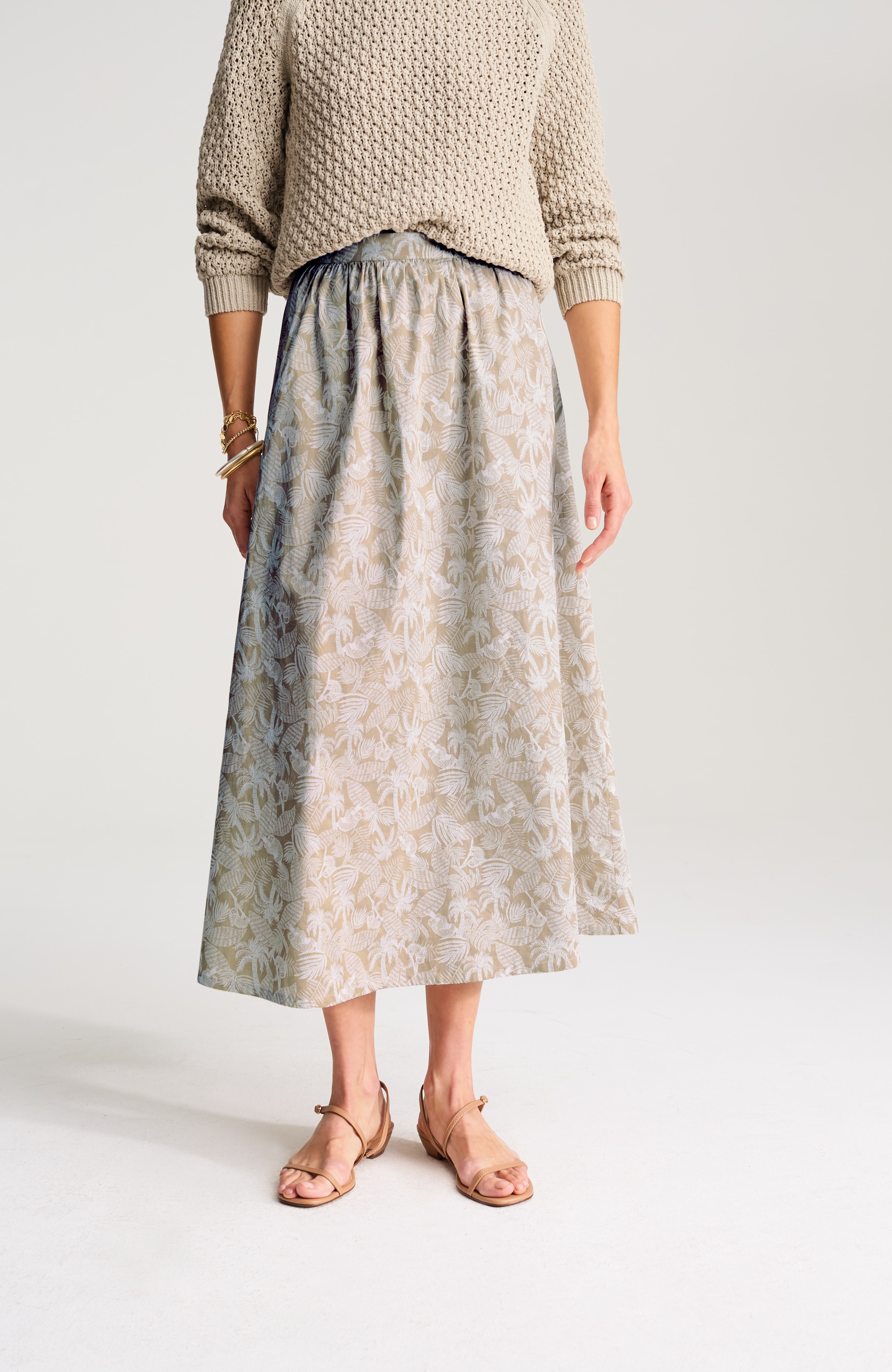 スカート Cotton Broadcloth Skirt Cotton Sateen A-Line Maxi Skirt | JJill