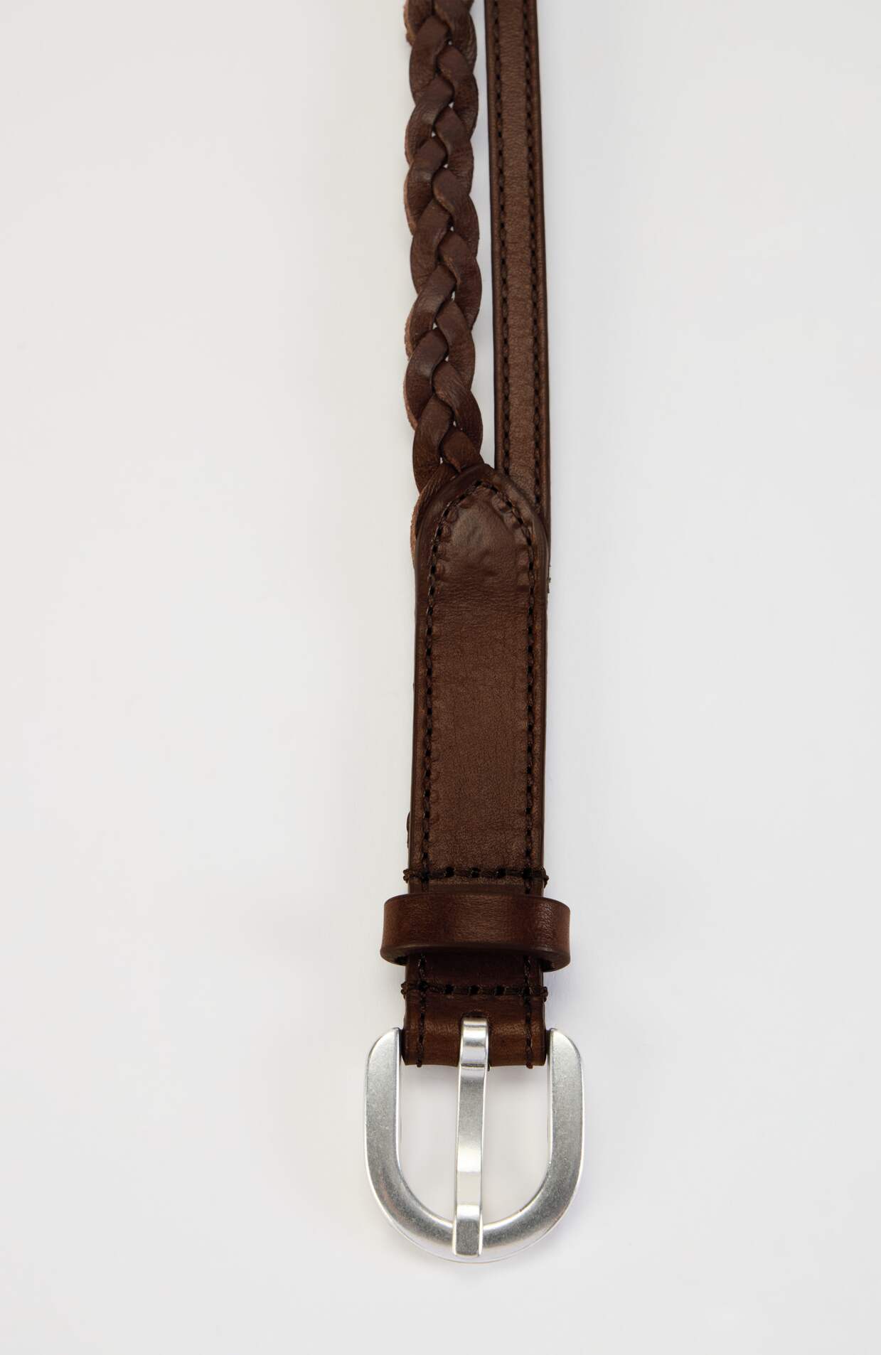 J. Jill Size Medium M Large L Light Brown Braided Woven Leather Double Wrap Belt Braided Wide Standard - 1.5 main image 3