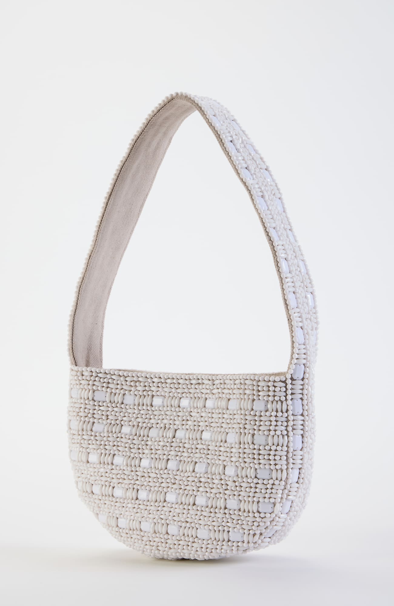 Jjill Beaded Shoulder Bag In White