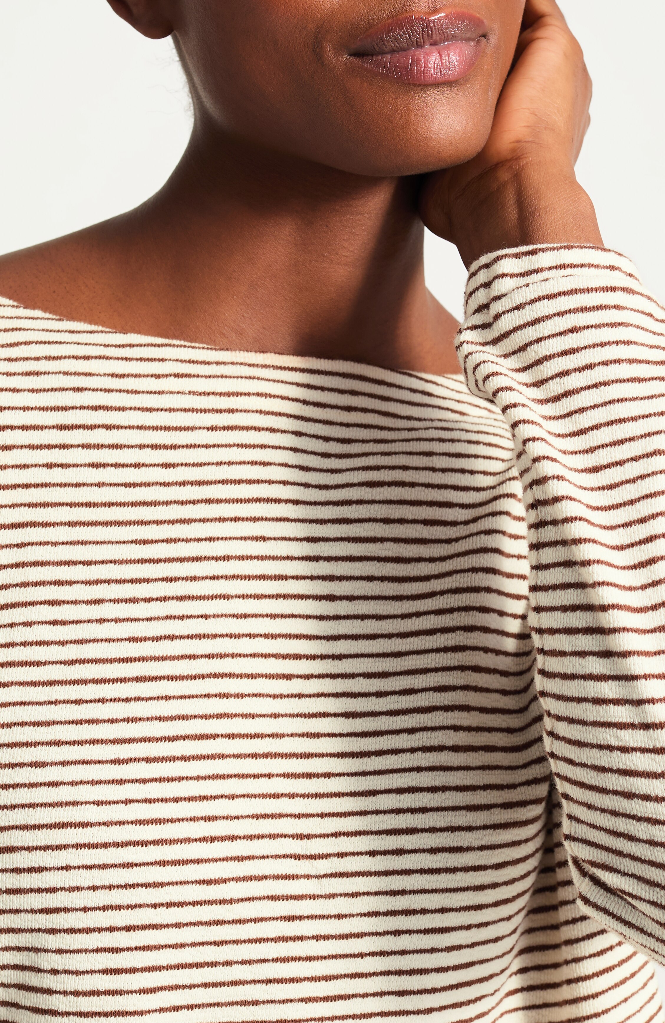 Fit Striped Boat-Neck Pullover | JJill
