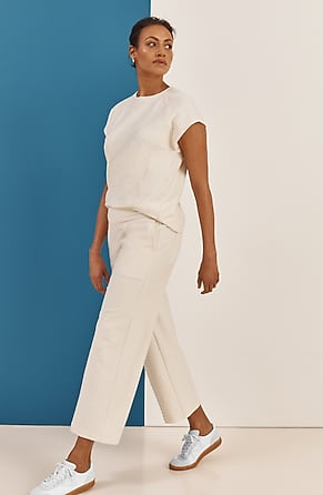 Image for Fit Textured Wide-Leg Crops