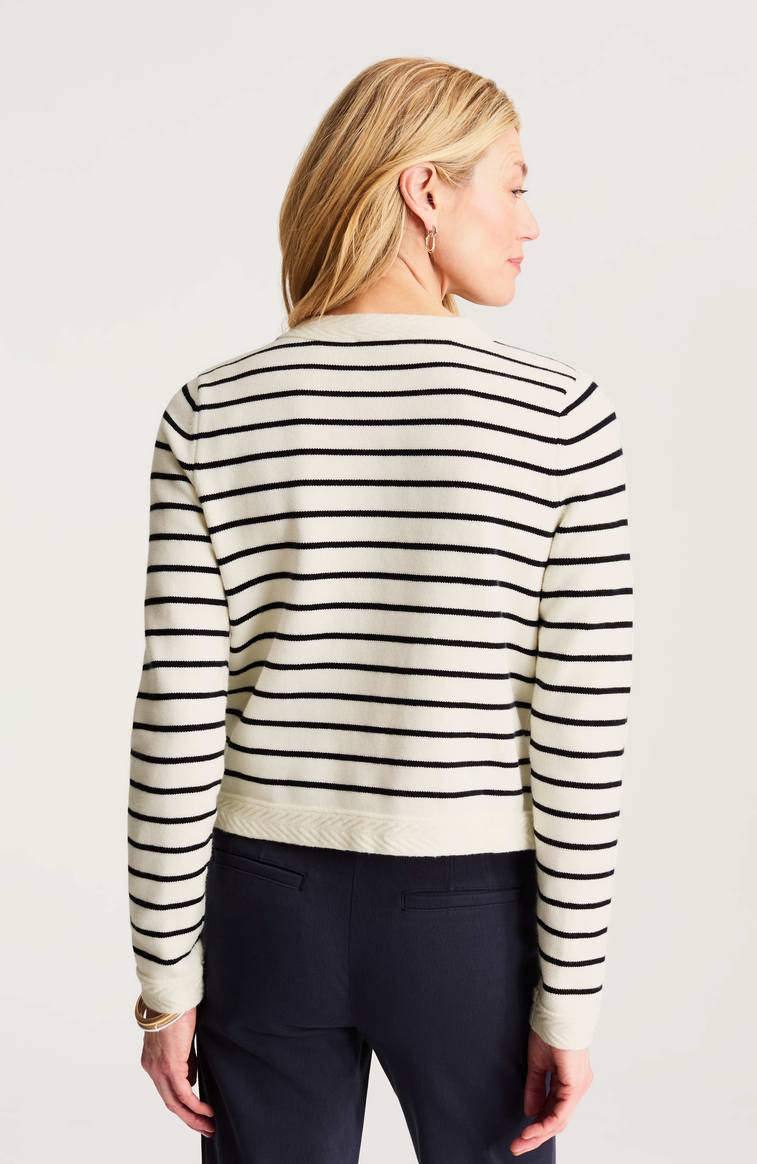 wearever striped sweater-jacket