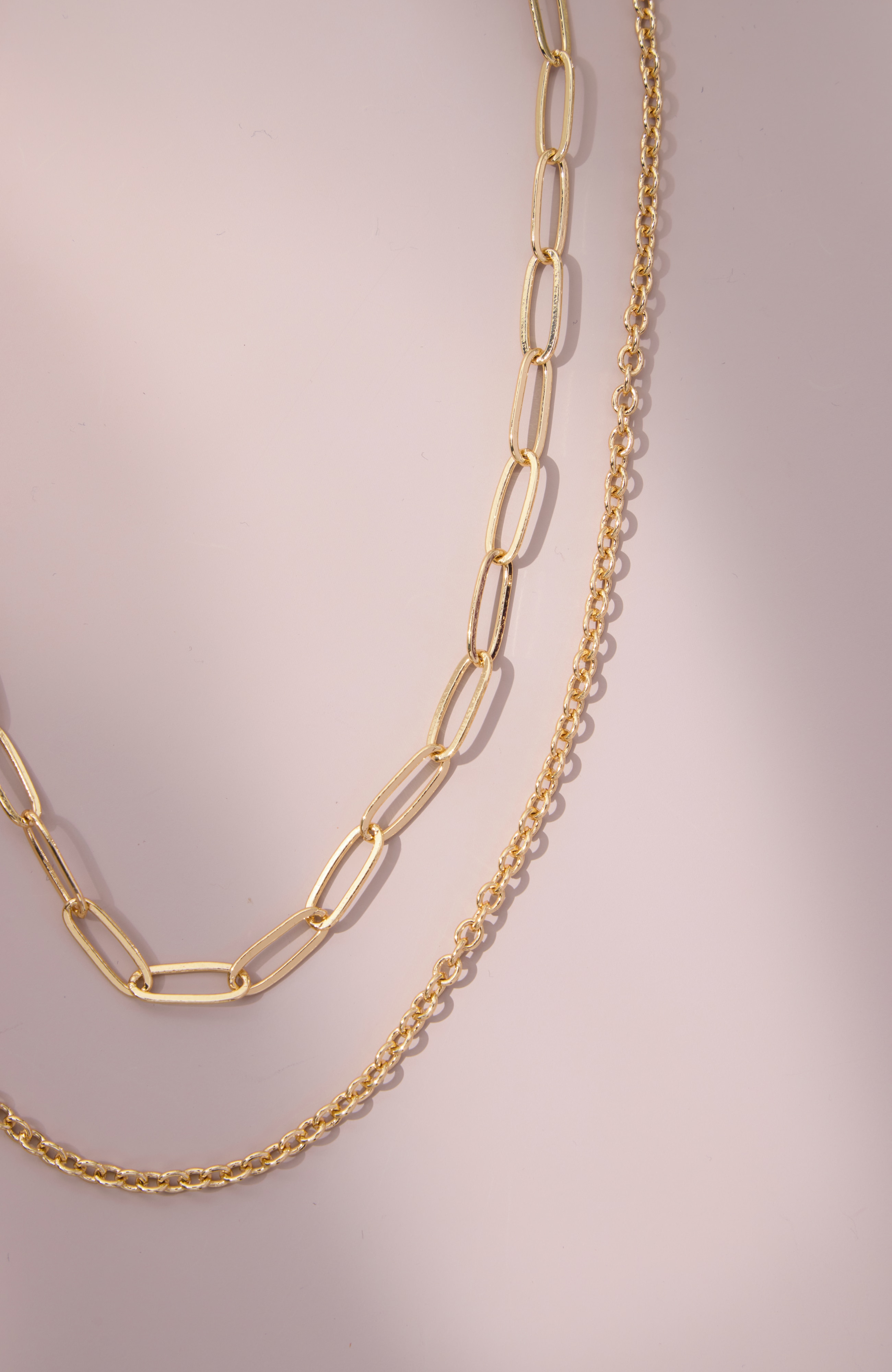 demi-fine double-layer chain necklace