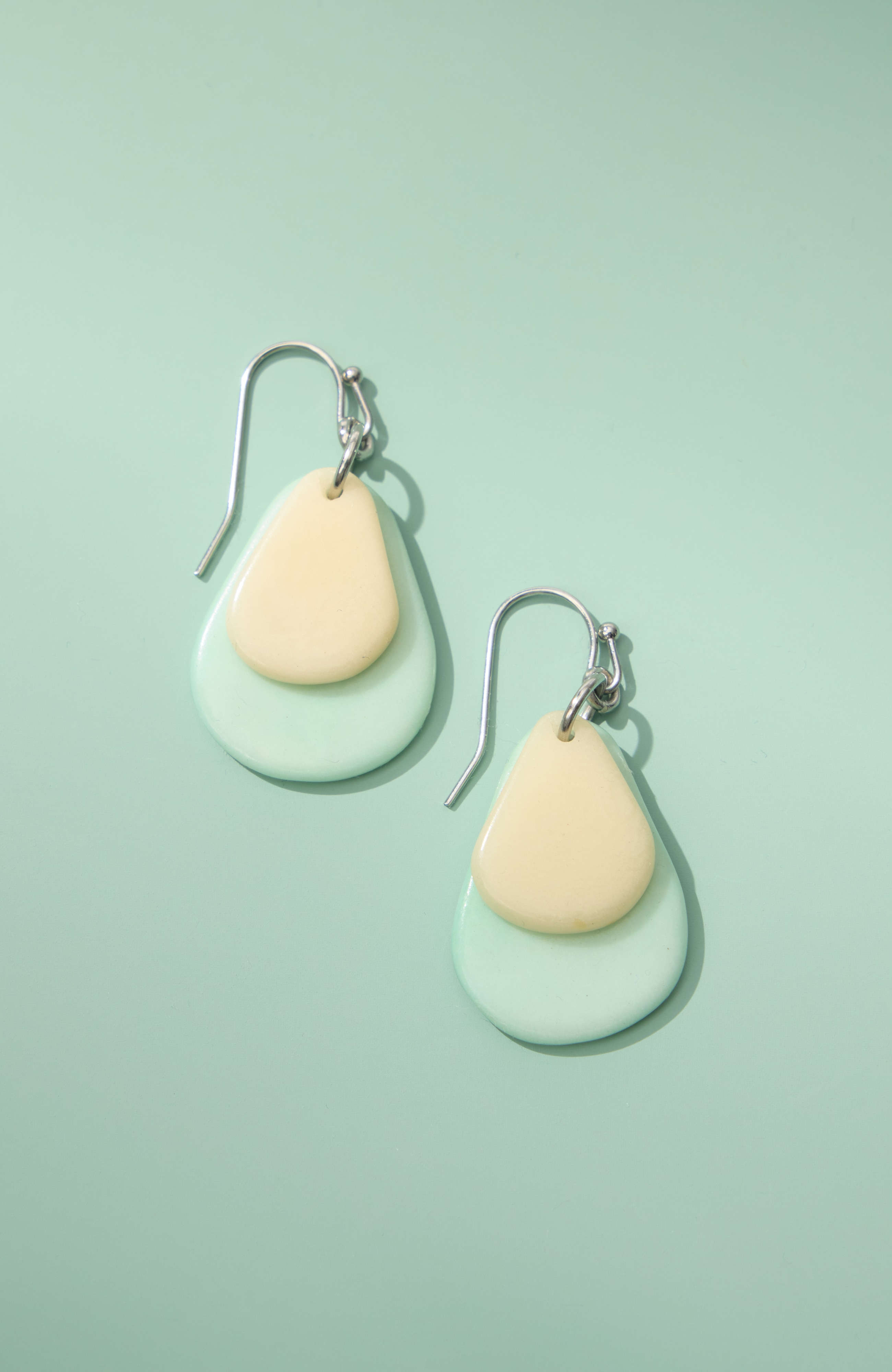 tagua layered earrings
