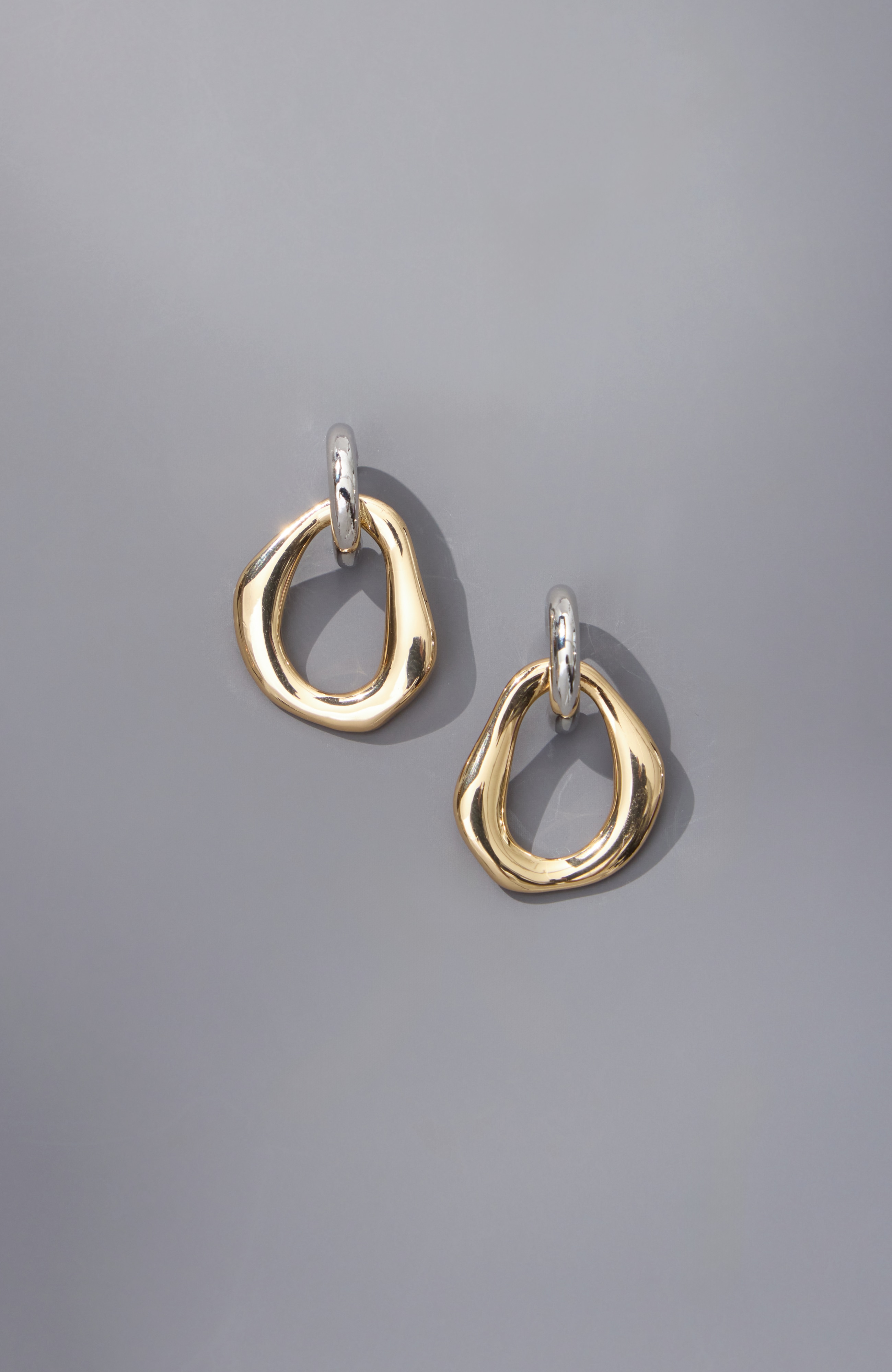 modern metals mixed earrings